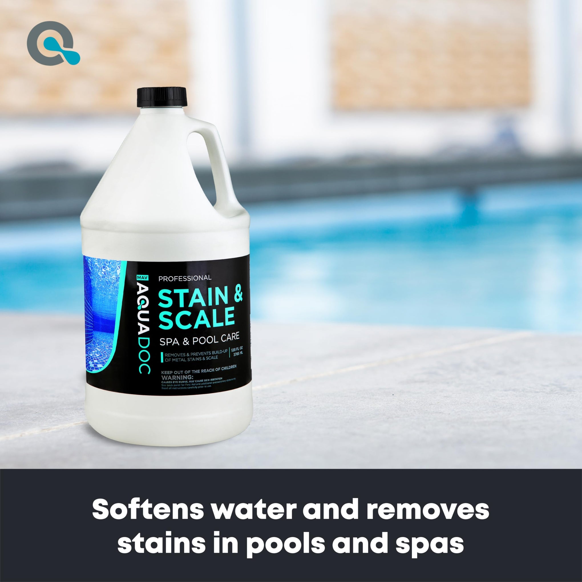 AquaDoc Pool & Spa Stain and Scale Remover for Hot Tubs (128 Fl Oz)