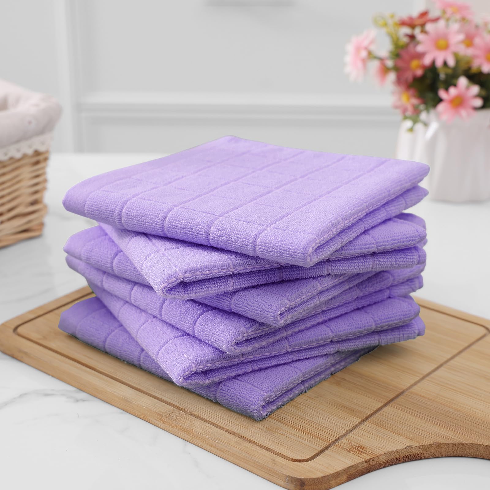 100% Cotton Terry Kitchen Dish Cloths (8 Count)