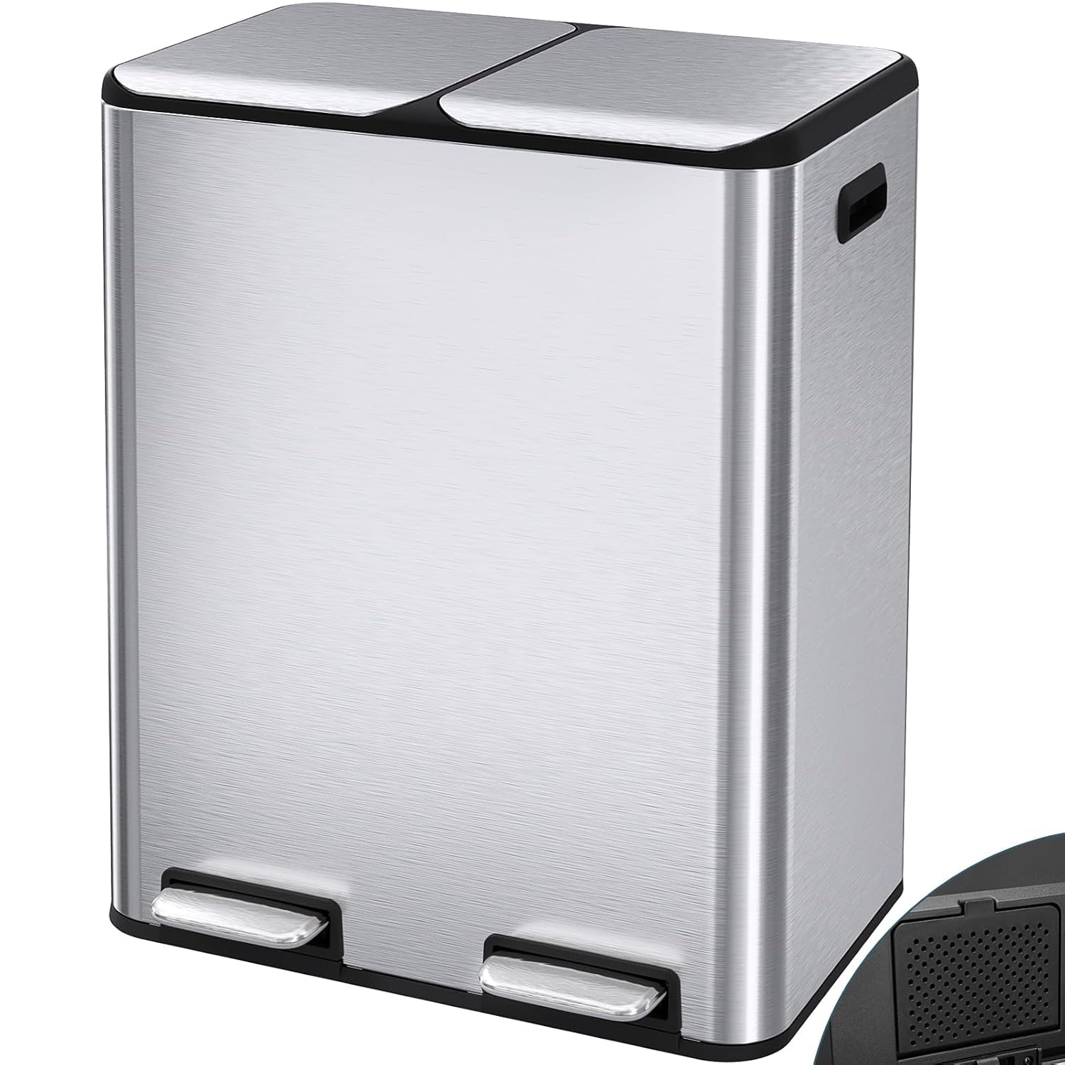 16Gal Dual Trash Can w (2 Count)