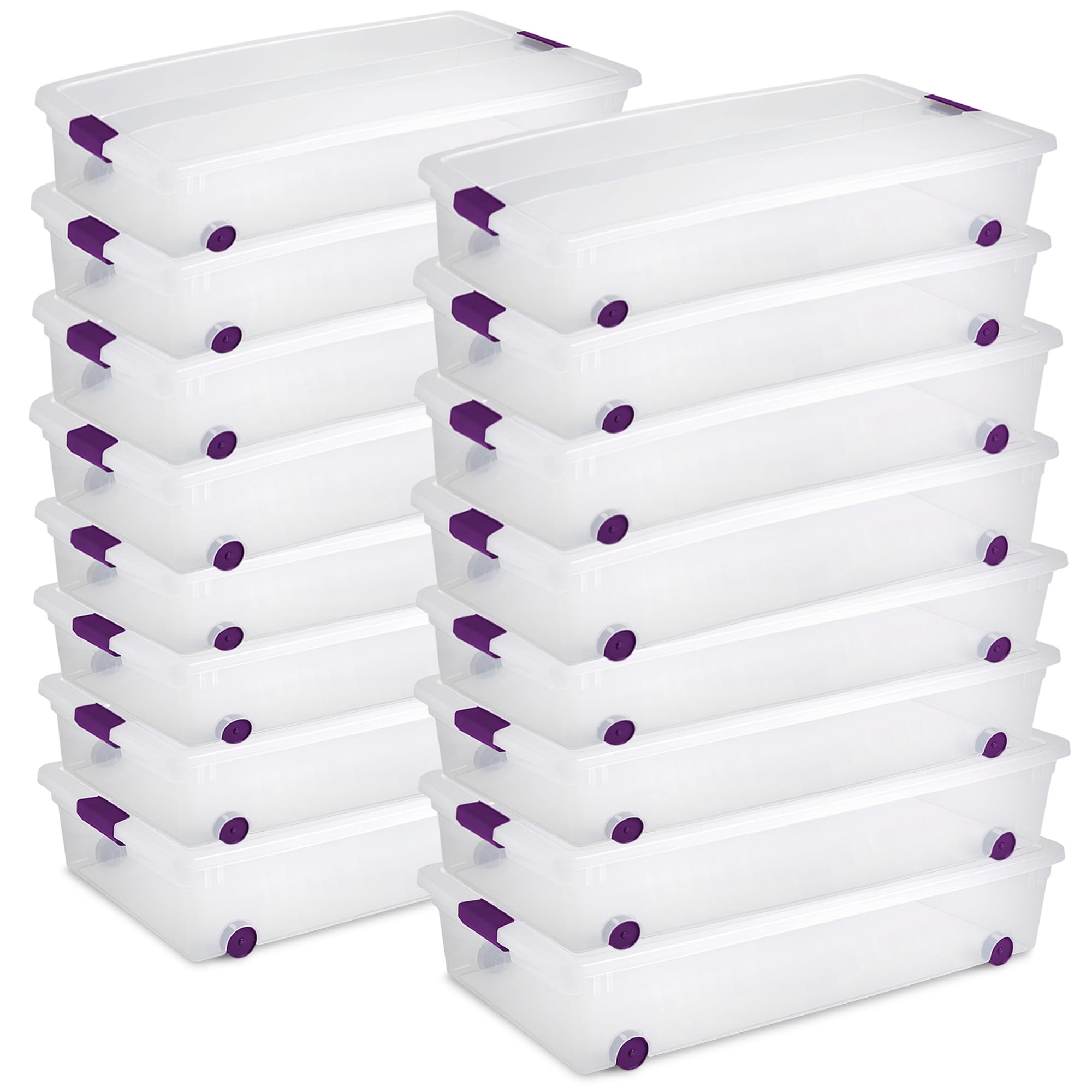 16 Pack 60 Quart ClearView Latch Box (16 Count)