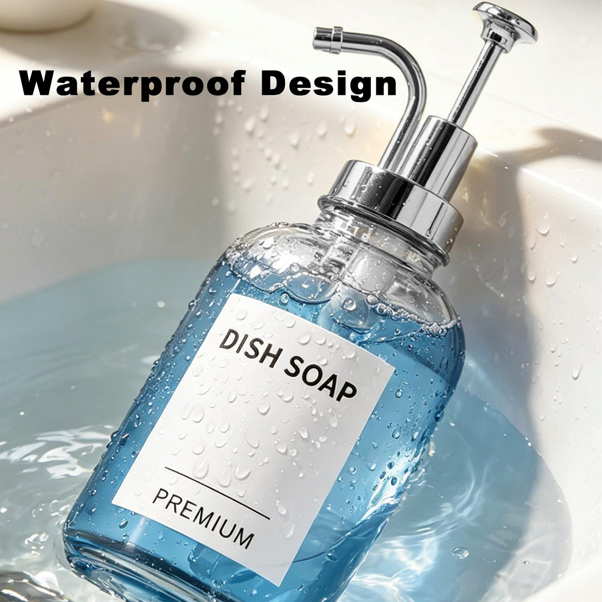 12oz Dish Soap Dispenser for Kitchen (2 Count)