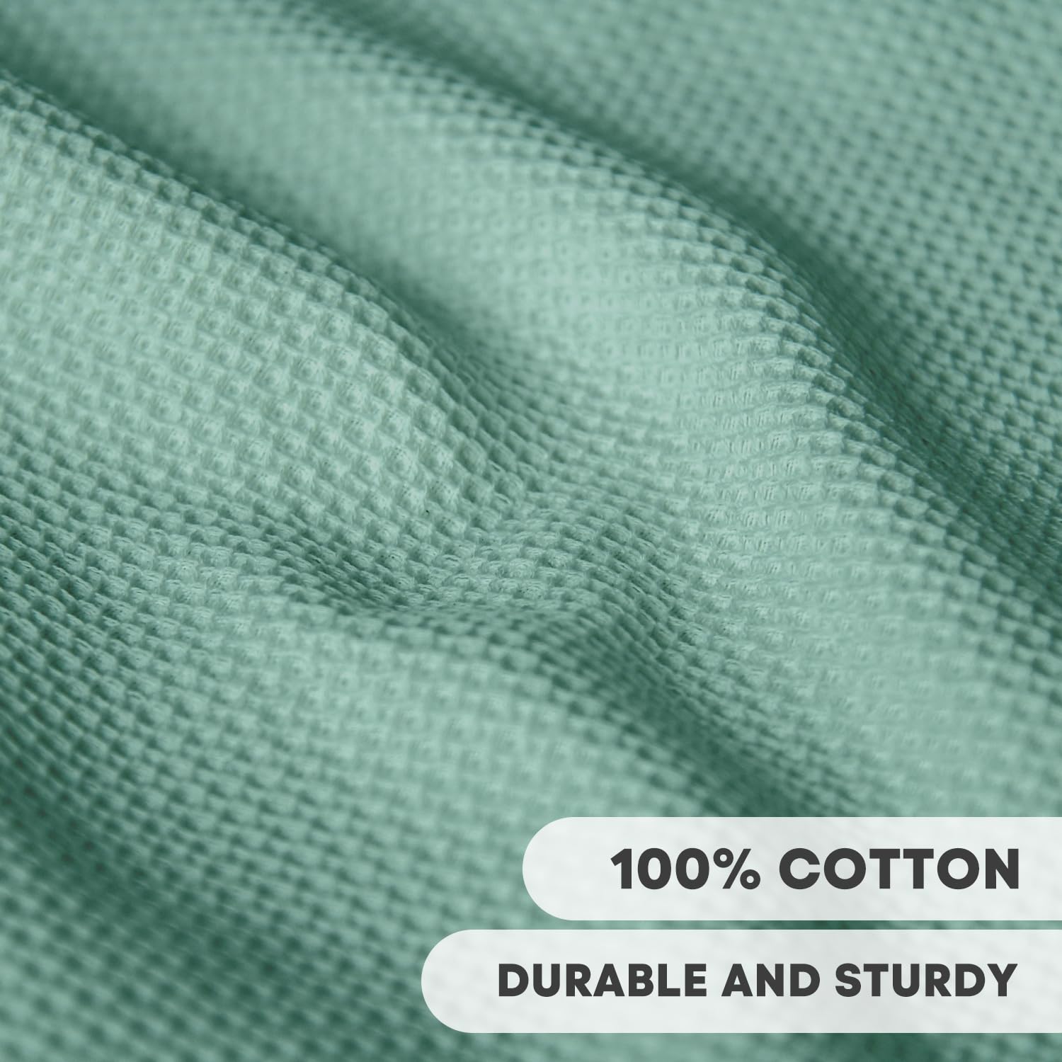 100% Cotton Light Green Waffle Weave Kitchen Dish Cloths (4 Count)