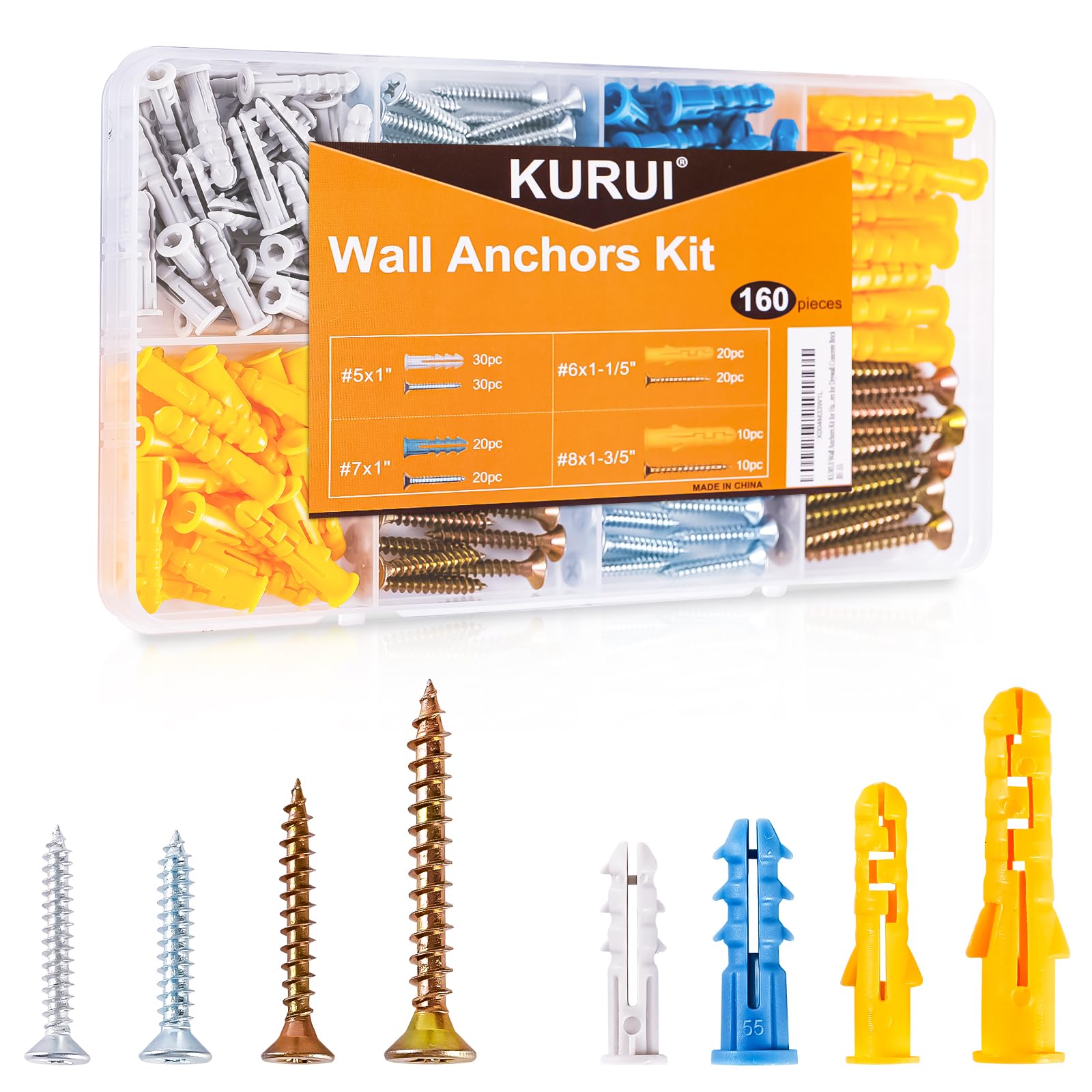 Wall Anchors Kit for Hanging Wall Art Decor (160 Count)