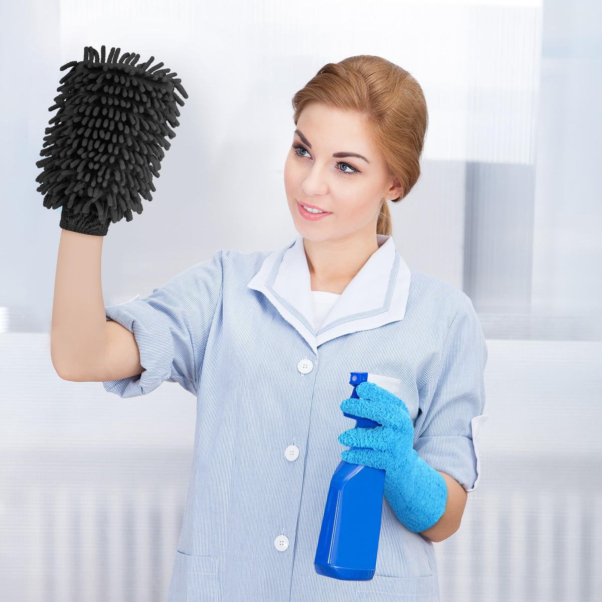 6 Pcs Micro Dusting Mitt Plant Cleaning