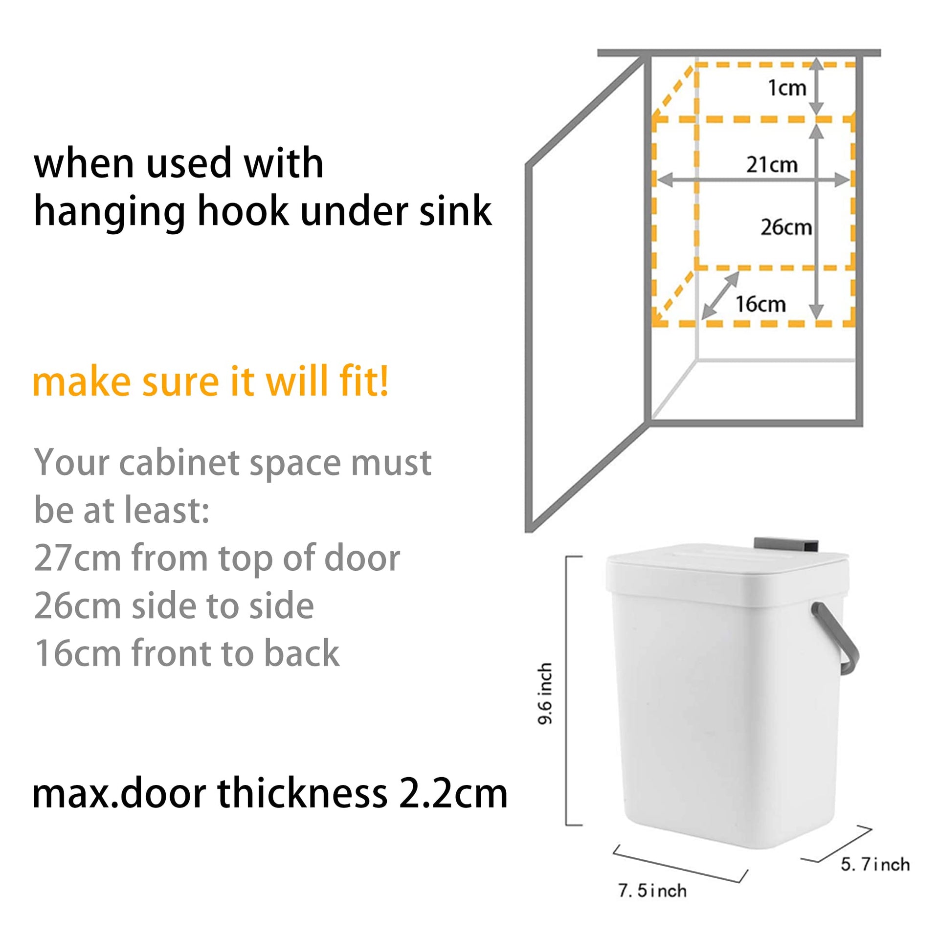 1.3 Gal Kitchen Compost Bin
