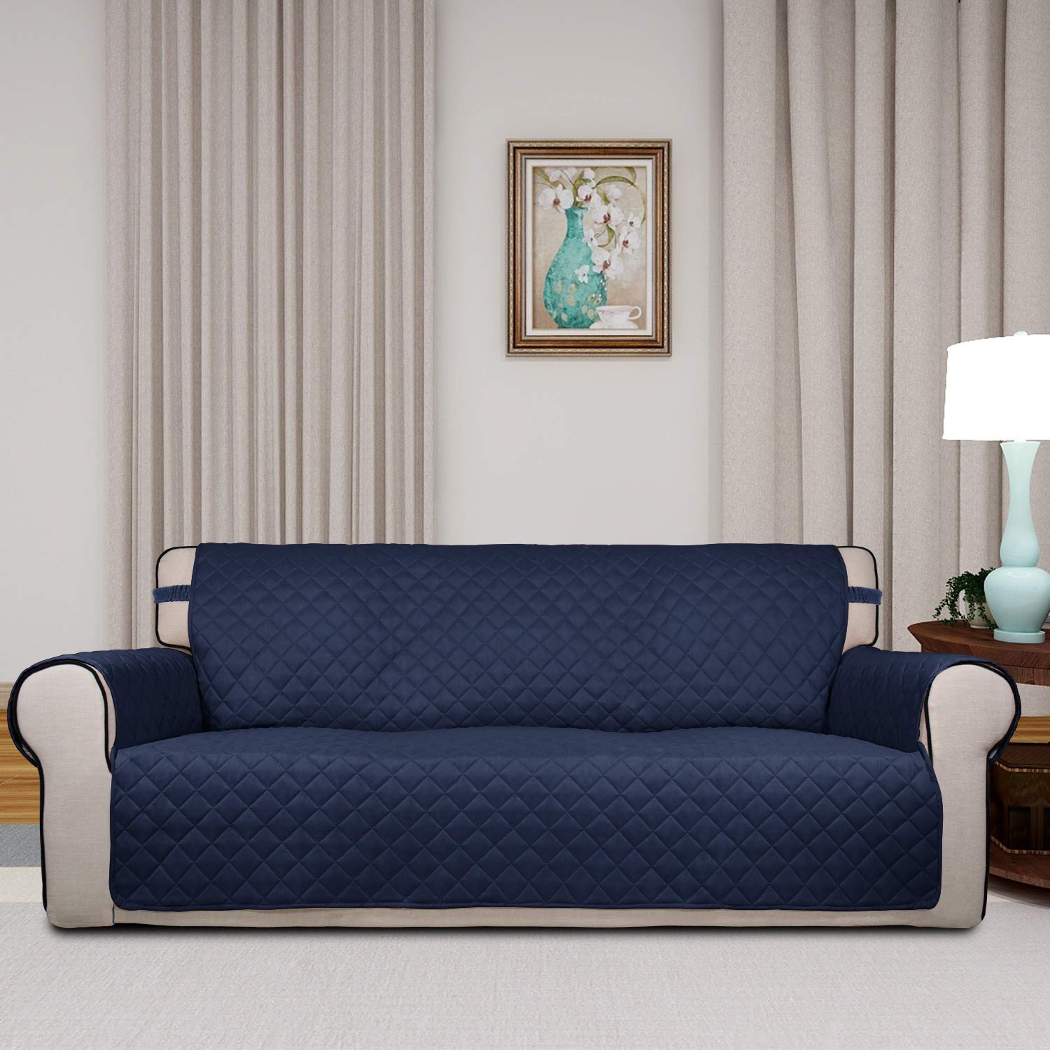 Reversible Quilted Couch Covers for Dogs Oversized Sofa Cover 78”