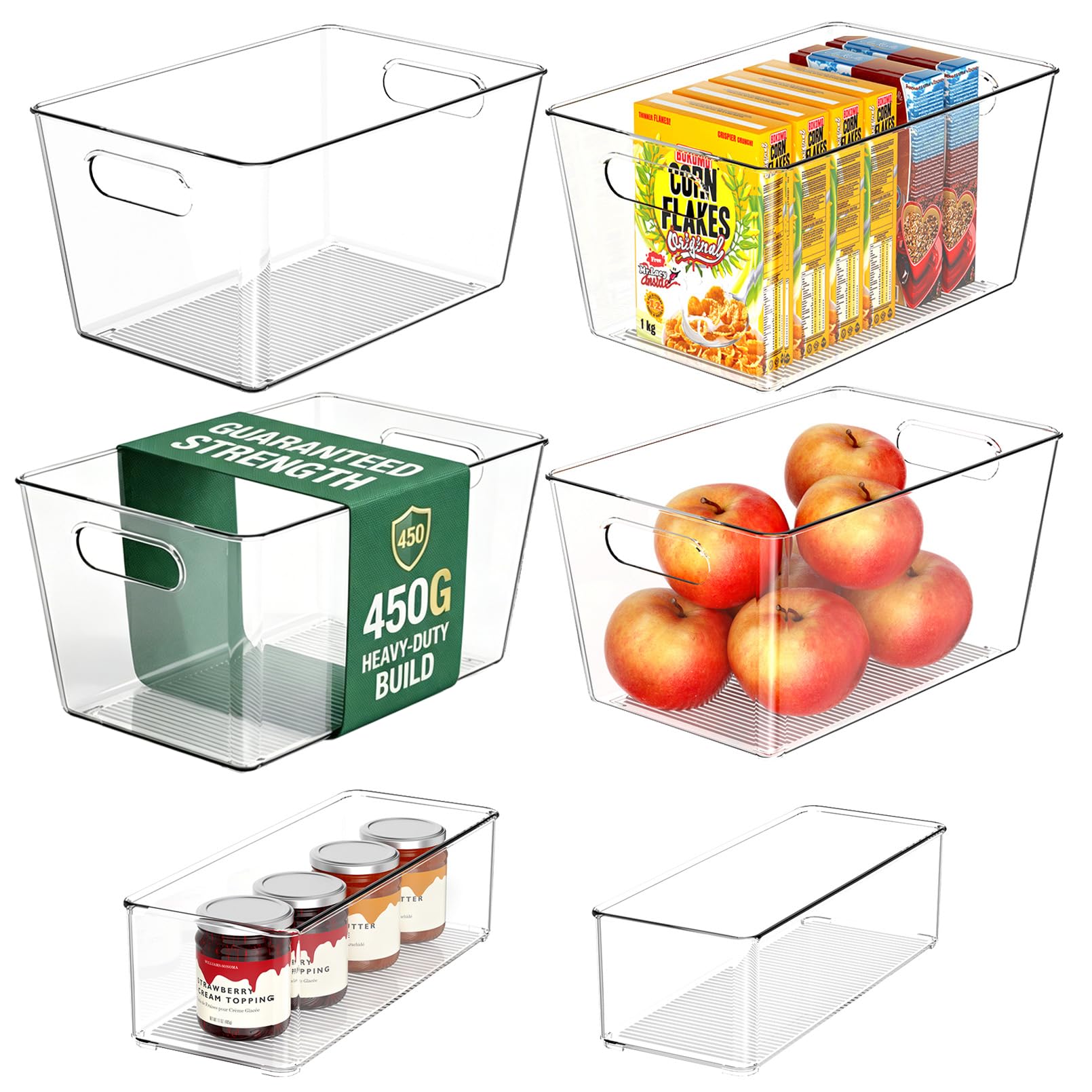 Set of 6 Pantry Organizers and Storage (8 Count)