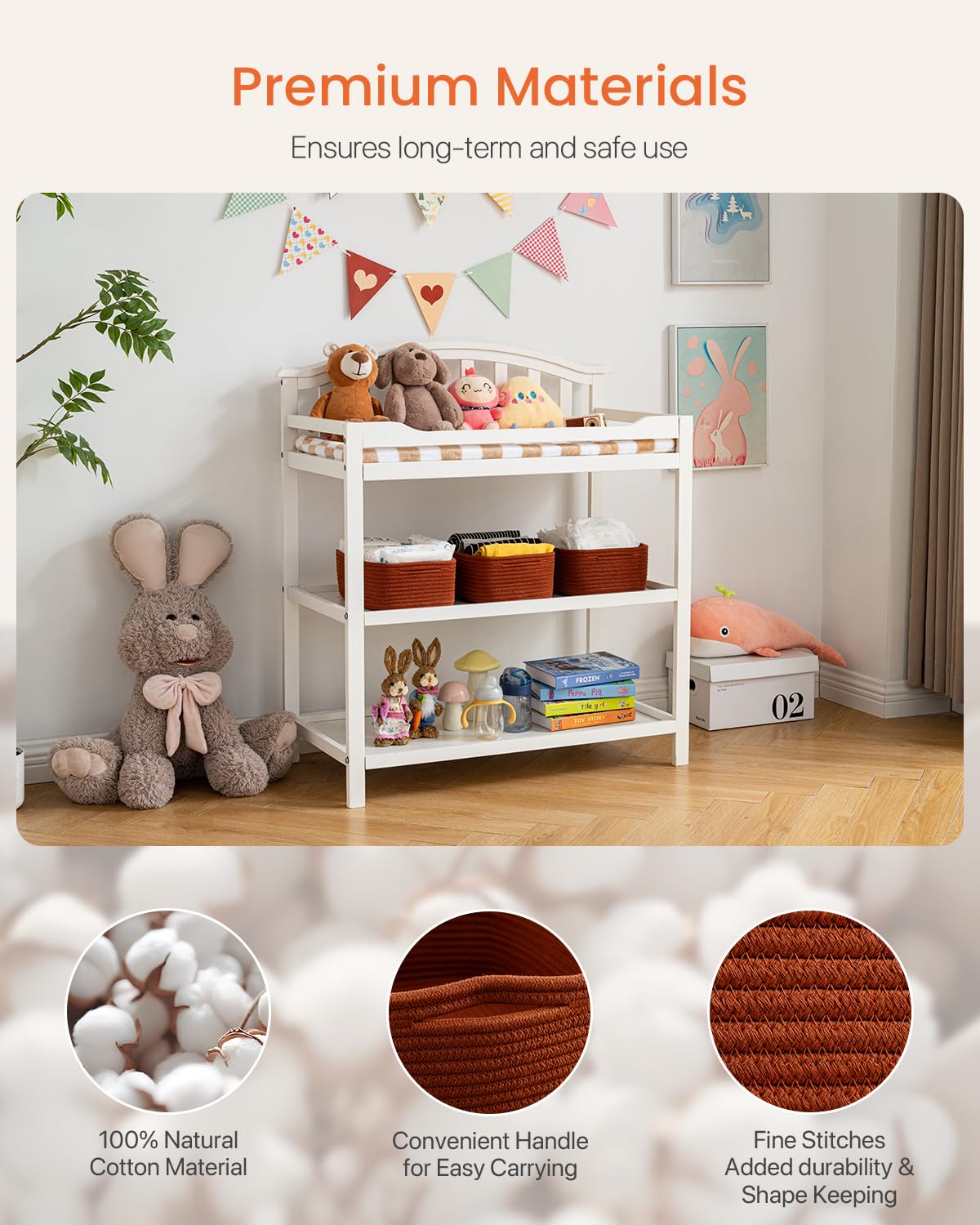 Small Woven Storage Basket for Organizing (3 Count)