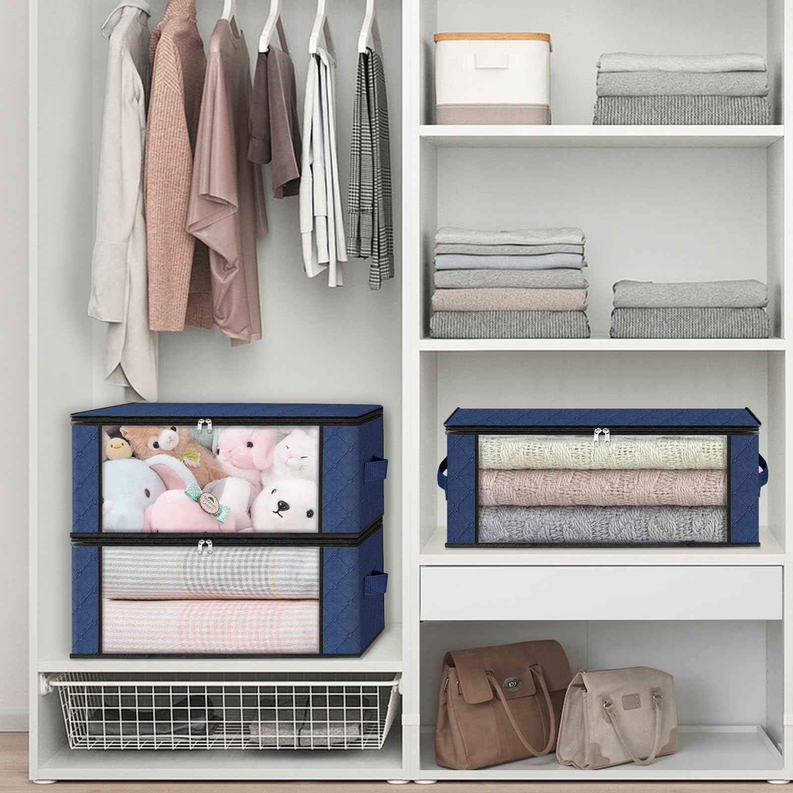 8 Pack Clothes Organizer Storage Bags (8 Count)
