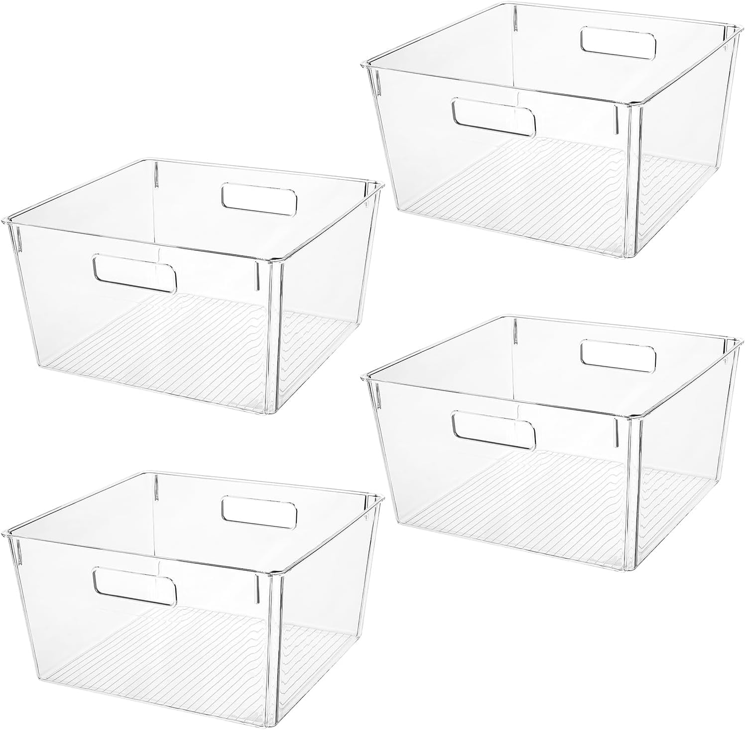 Extra Large Clear Plastic Storage Bins (4 Count)