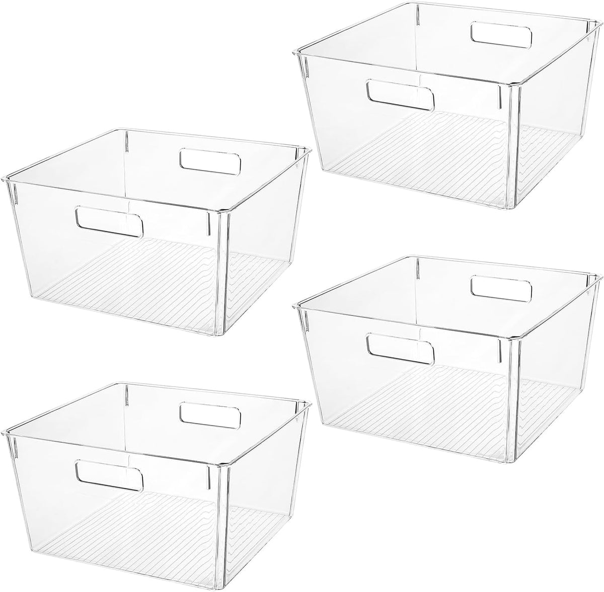 Extra Large Clear Plastic Storage Bins (4 Count)