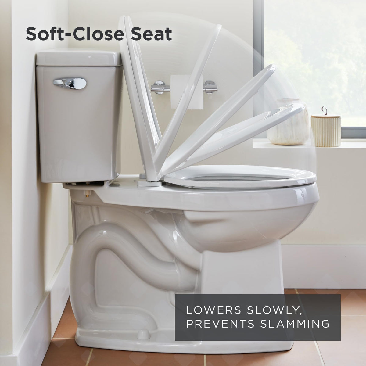 Universal Elongated Toilet Seat with Cover
