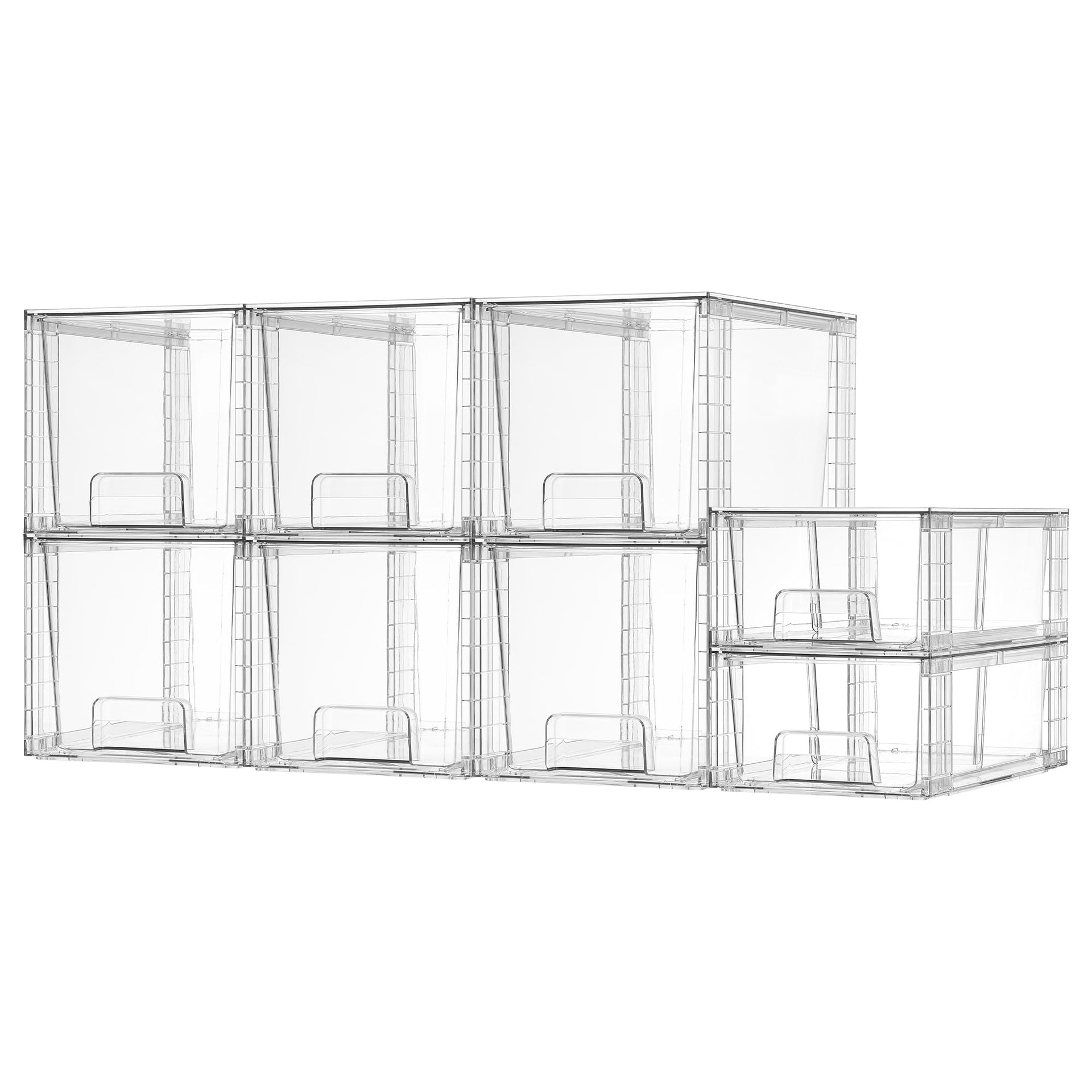 Clear Stackable Storage Drawers (8 Count)