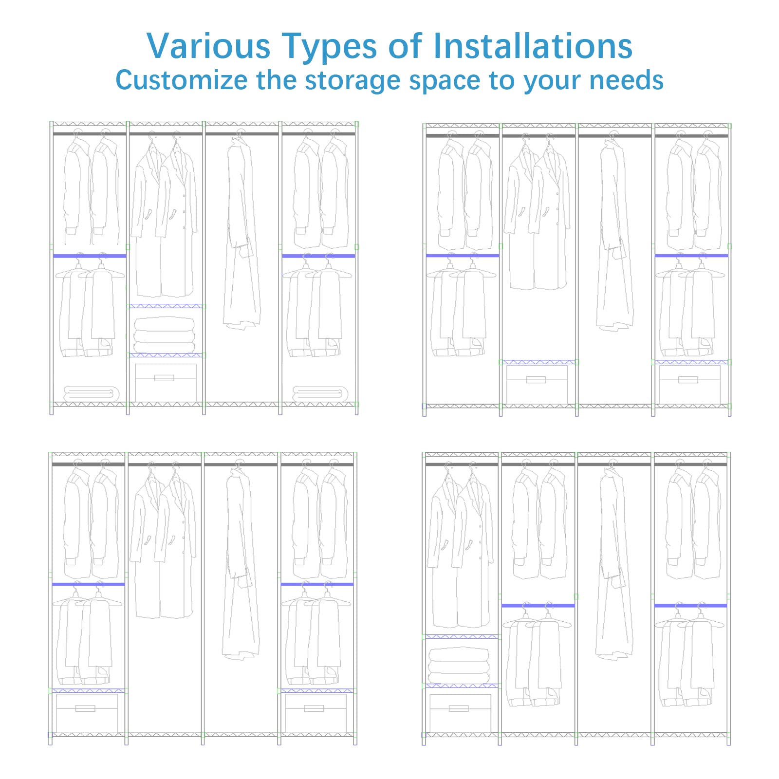 V40 Heavy Duty Clothes Rack