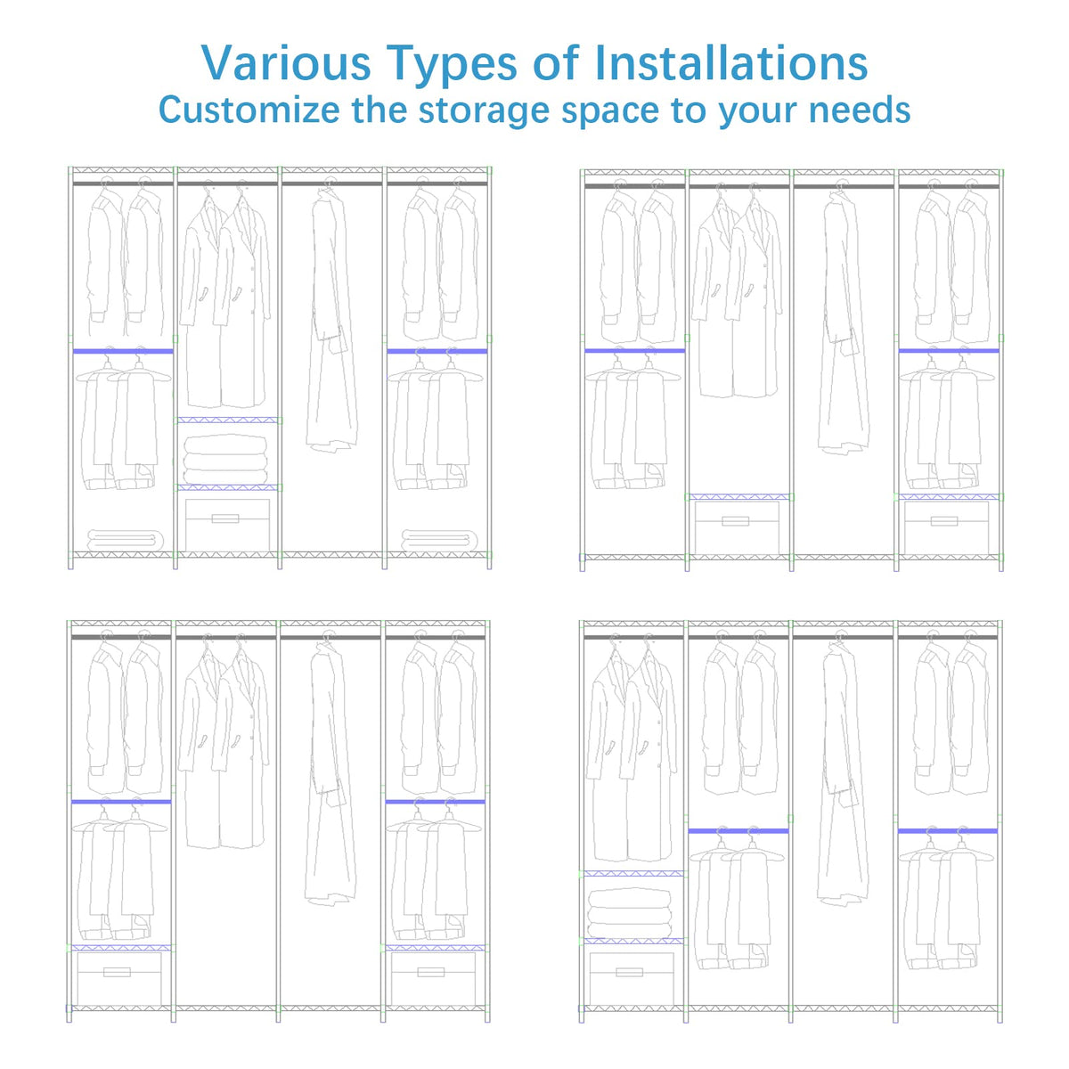 V40 Heavy Duty Clothes Rack