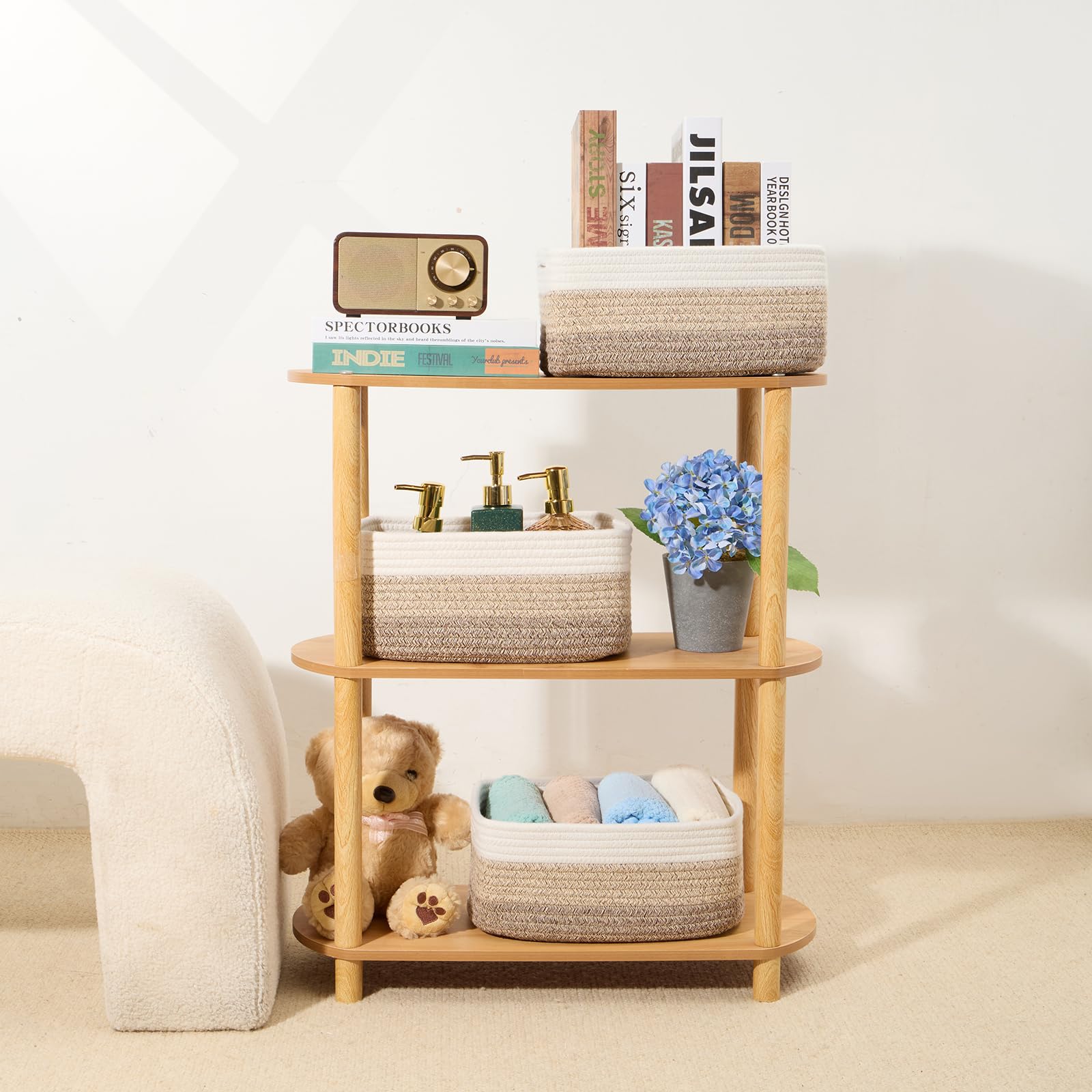 Small Storage Baskets for Organizing (3 Count)
