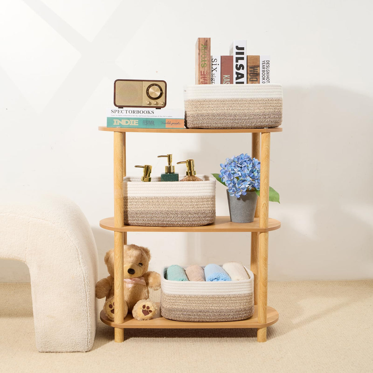 Small Storage Baskets for Organizing (4 Count)