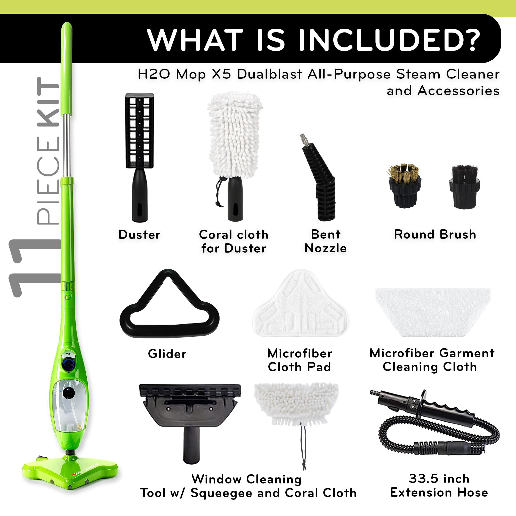 X5 Dual Blast Steam Mop & Handheld Steam Cleaner
