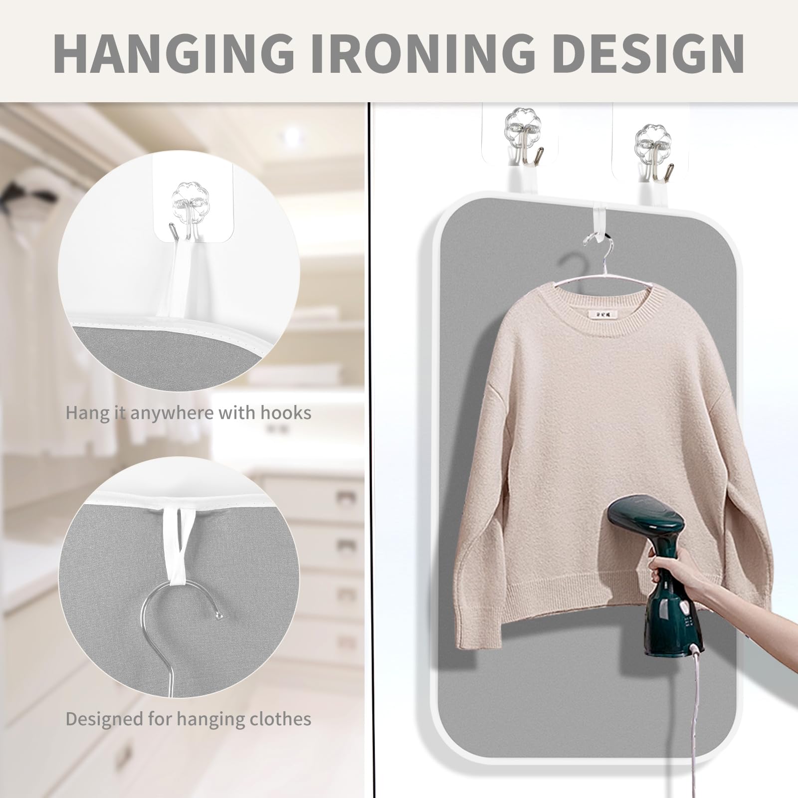 Ironing Mat Iron Anywhere Portable Ironing Pad with 3mm Padding for Steam Pressing on Tabletop or Bed