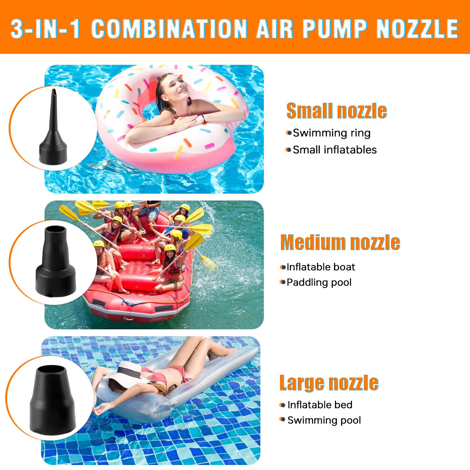 Air Pump Replacement Nozzles (3 Count)