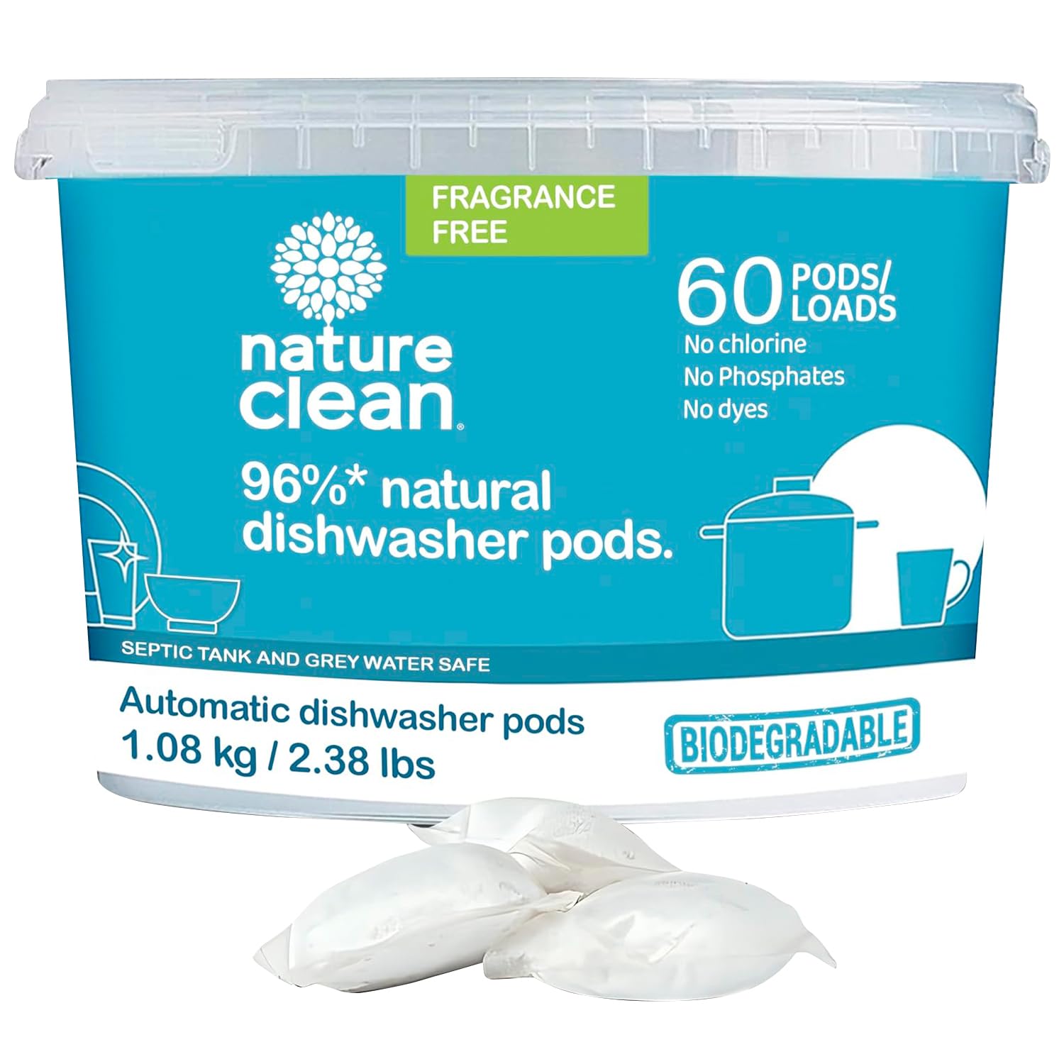 Automatic Dishwasher Pacs Unscented (60 Count)