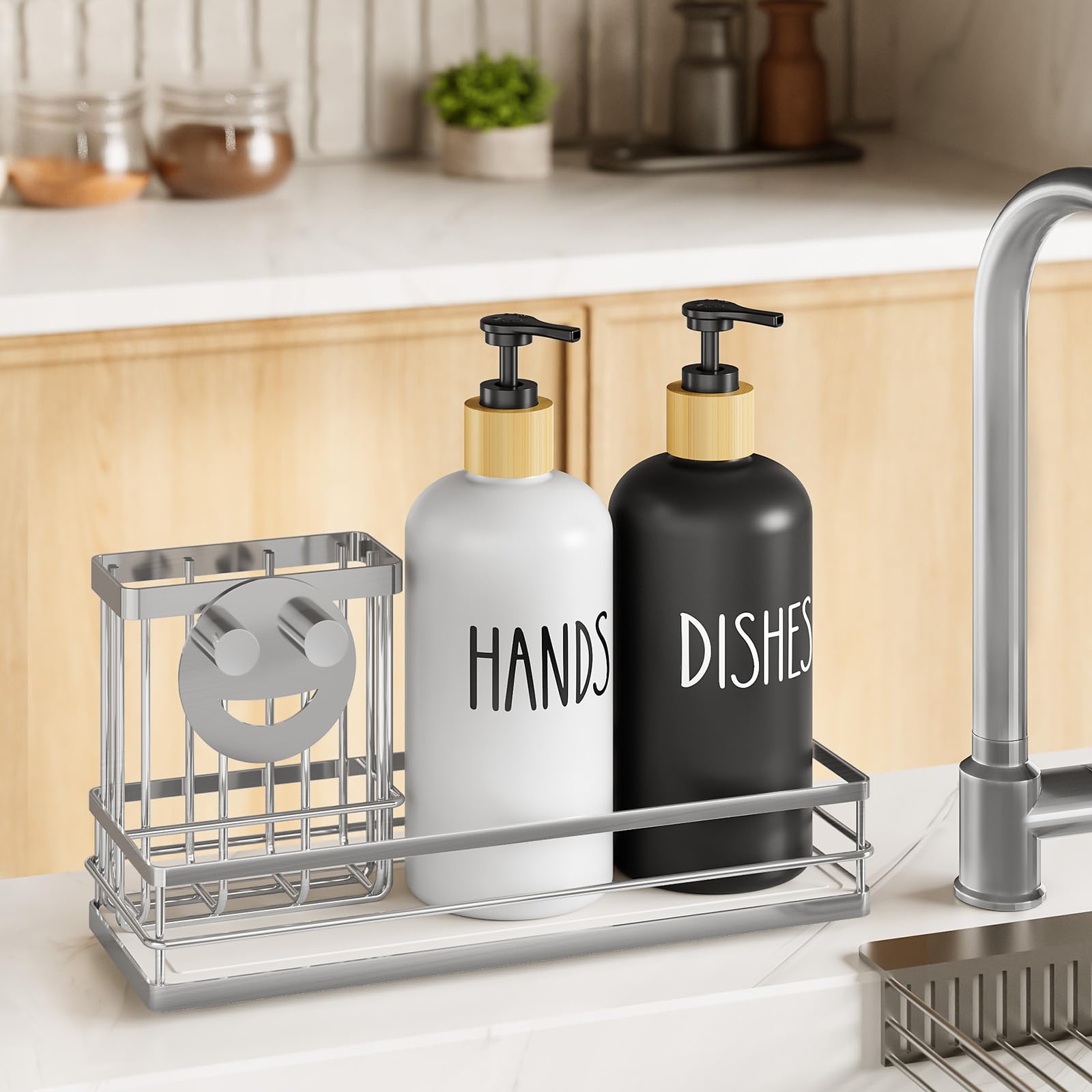 Kitchen Dish Soap Dispenser Set