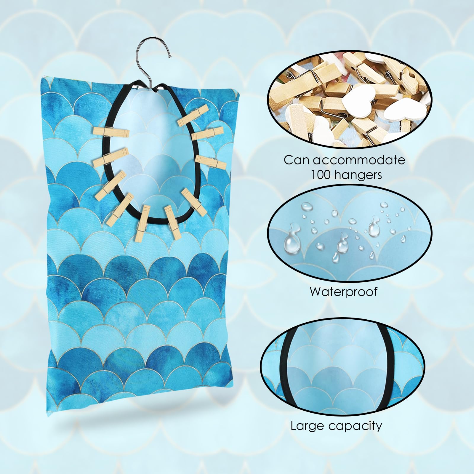 2 Pcs Summer Clothes Pin Bag