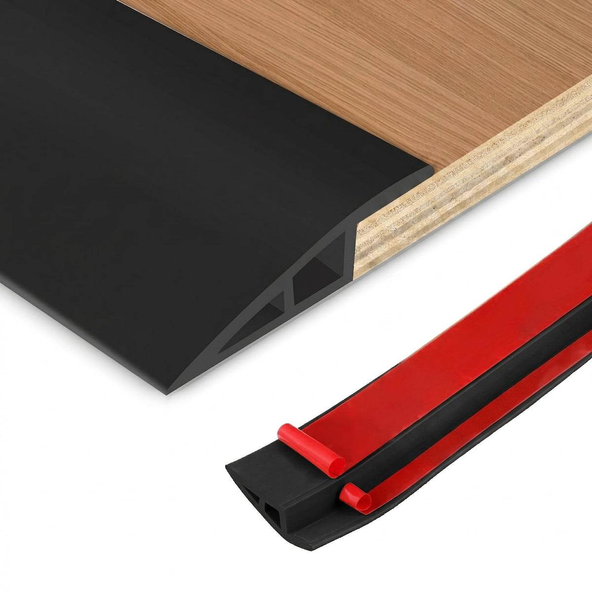 Floor Transition Strip Vinyl Door Threshold Ramp Self Adhesive Carpet Edging Strip Doorway Edge Trim (10 Foot)