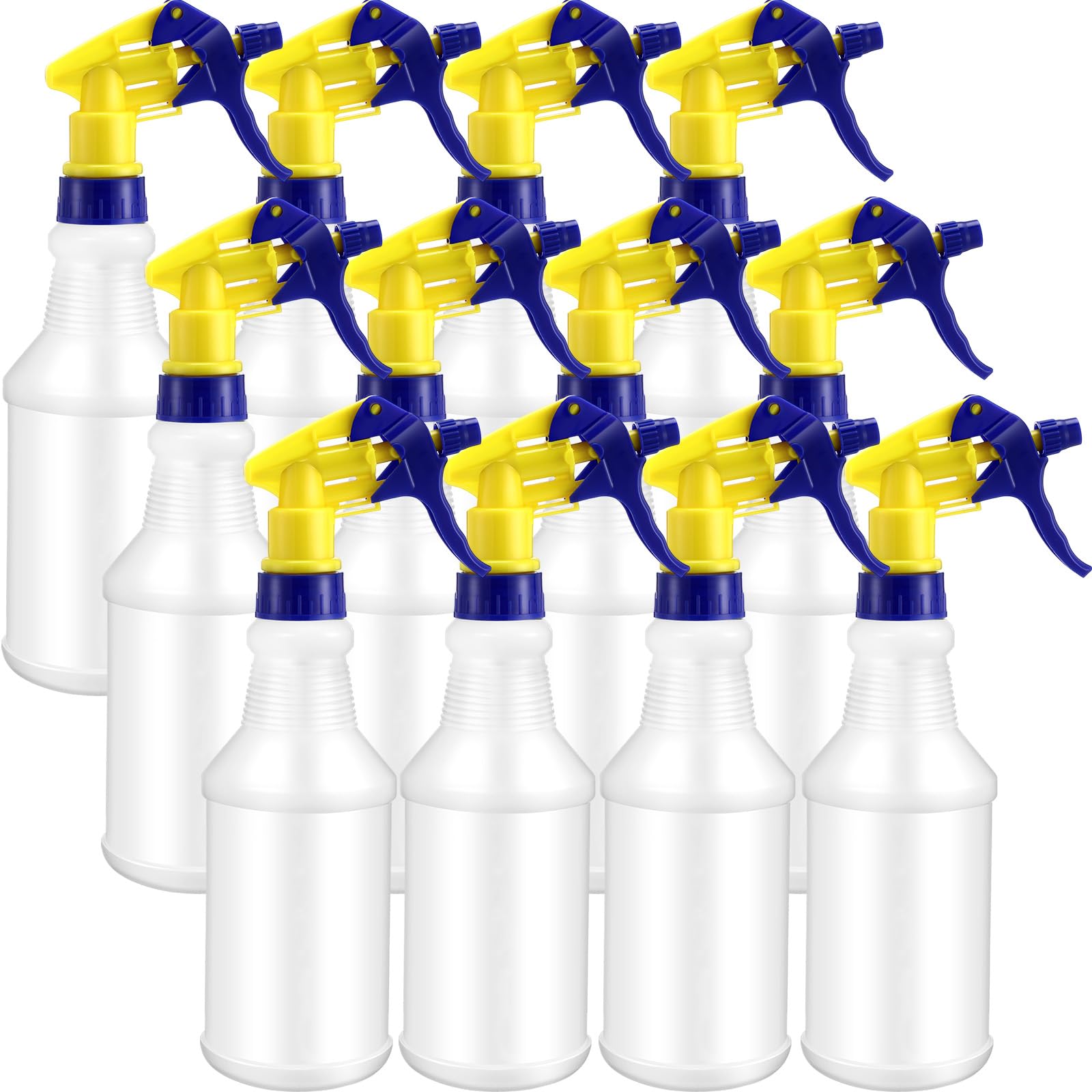 12 Pcs 16 Oz Plastic Spray Bottles (12 Count)