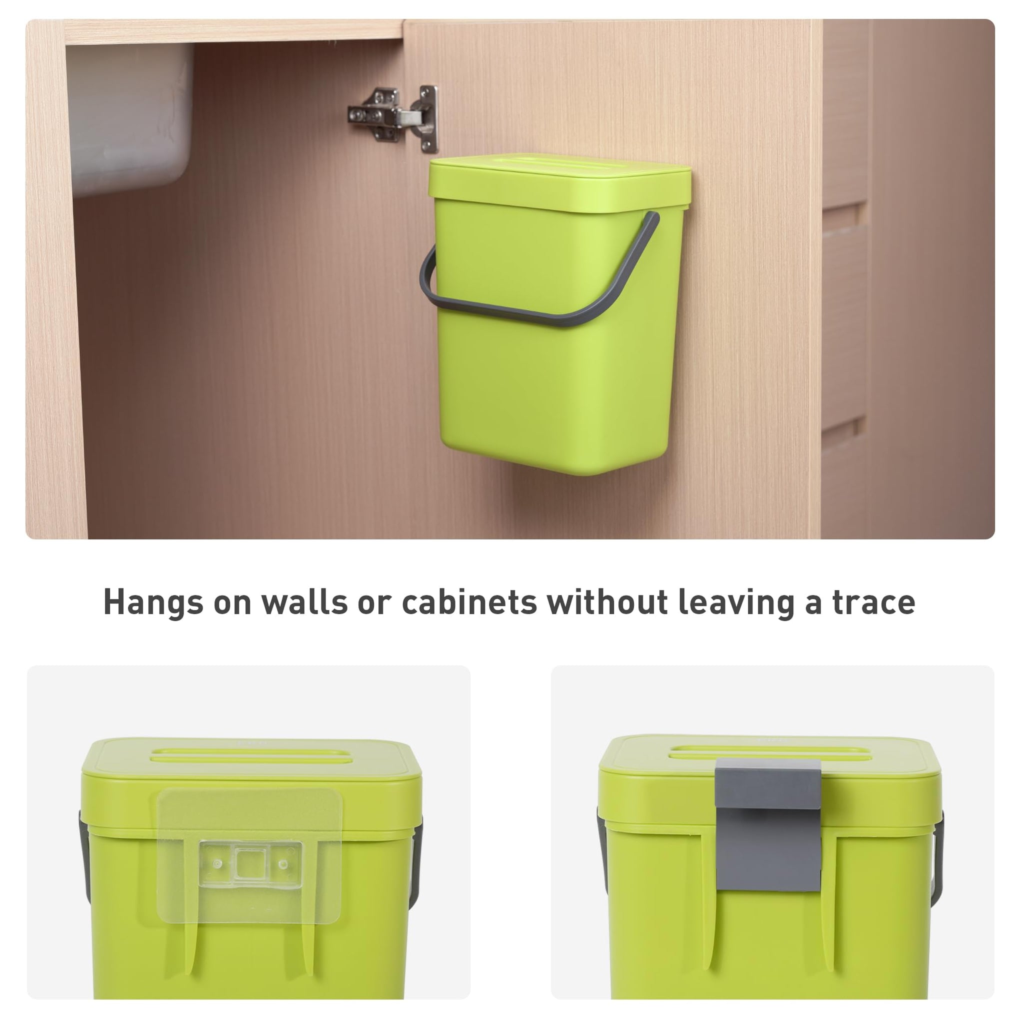 Puro Wall Mounted Trash Can with Lid