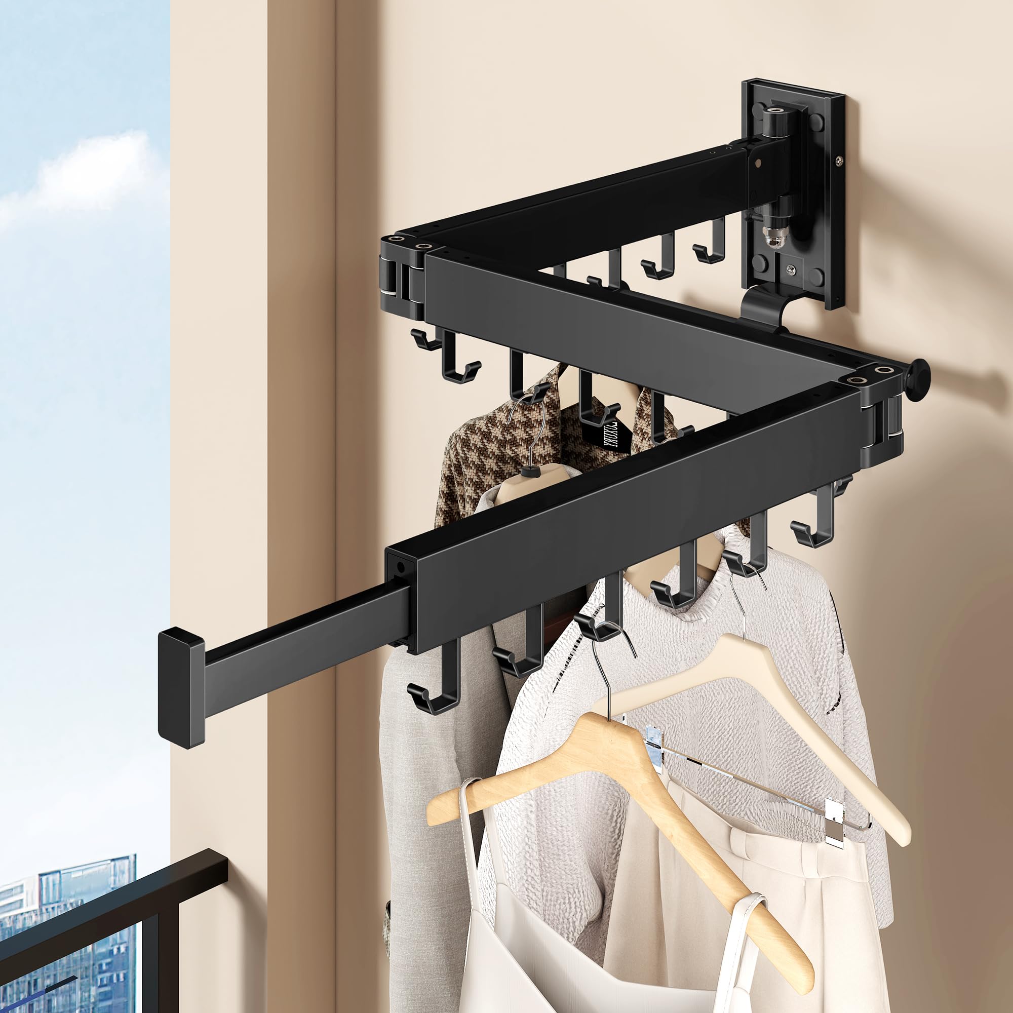 Wall Mounted Collapsible Clothes Drying Rack