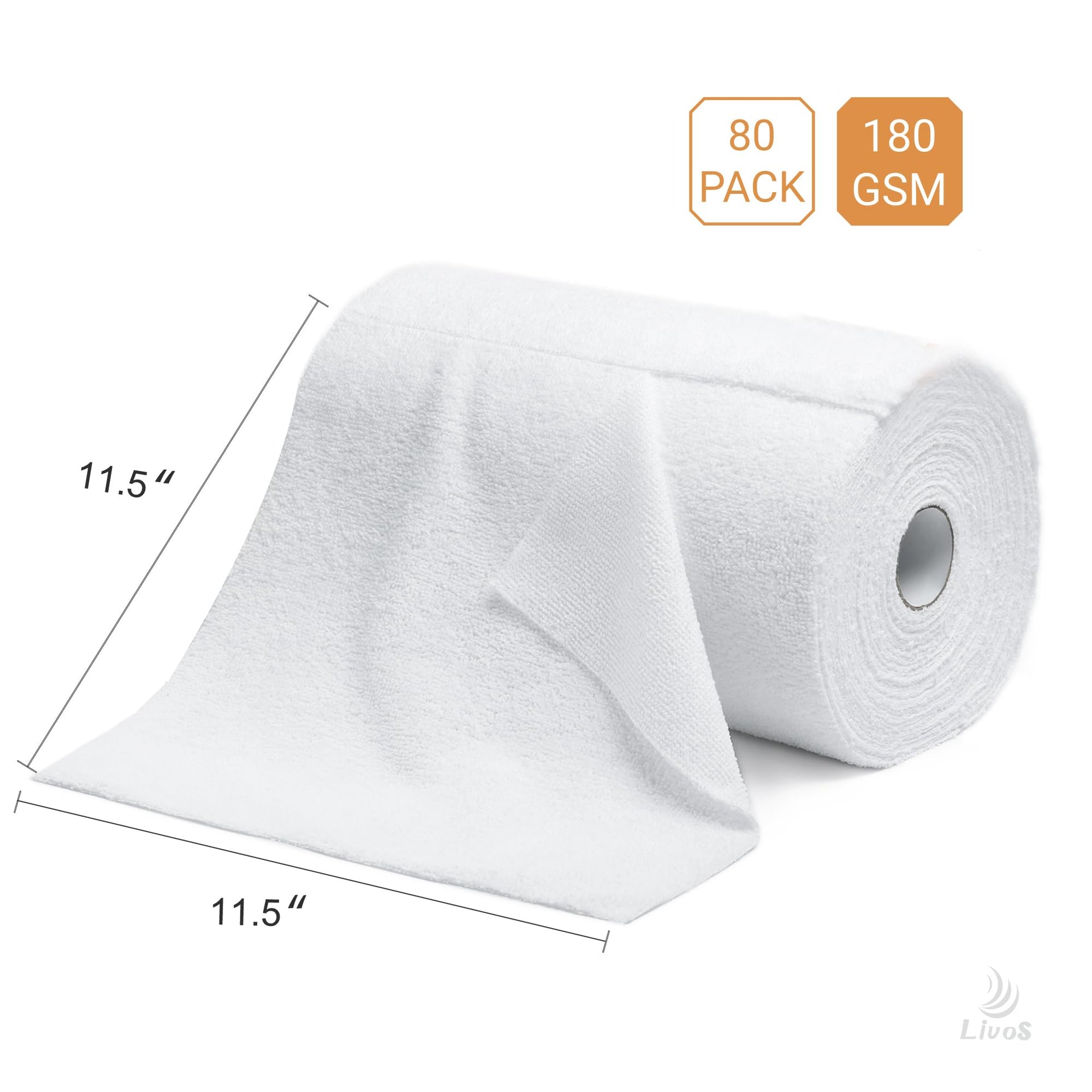 Microfiber Cleaning Cloth Roll (80 Count)
