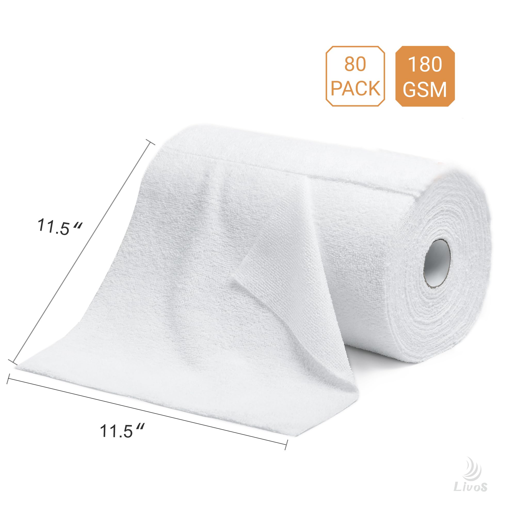 Microfiber Cleaning Cloth Roll (80 Count)