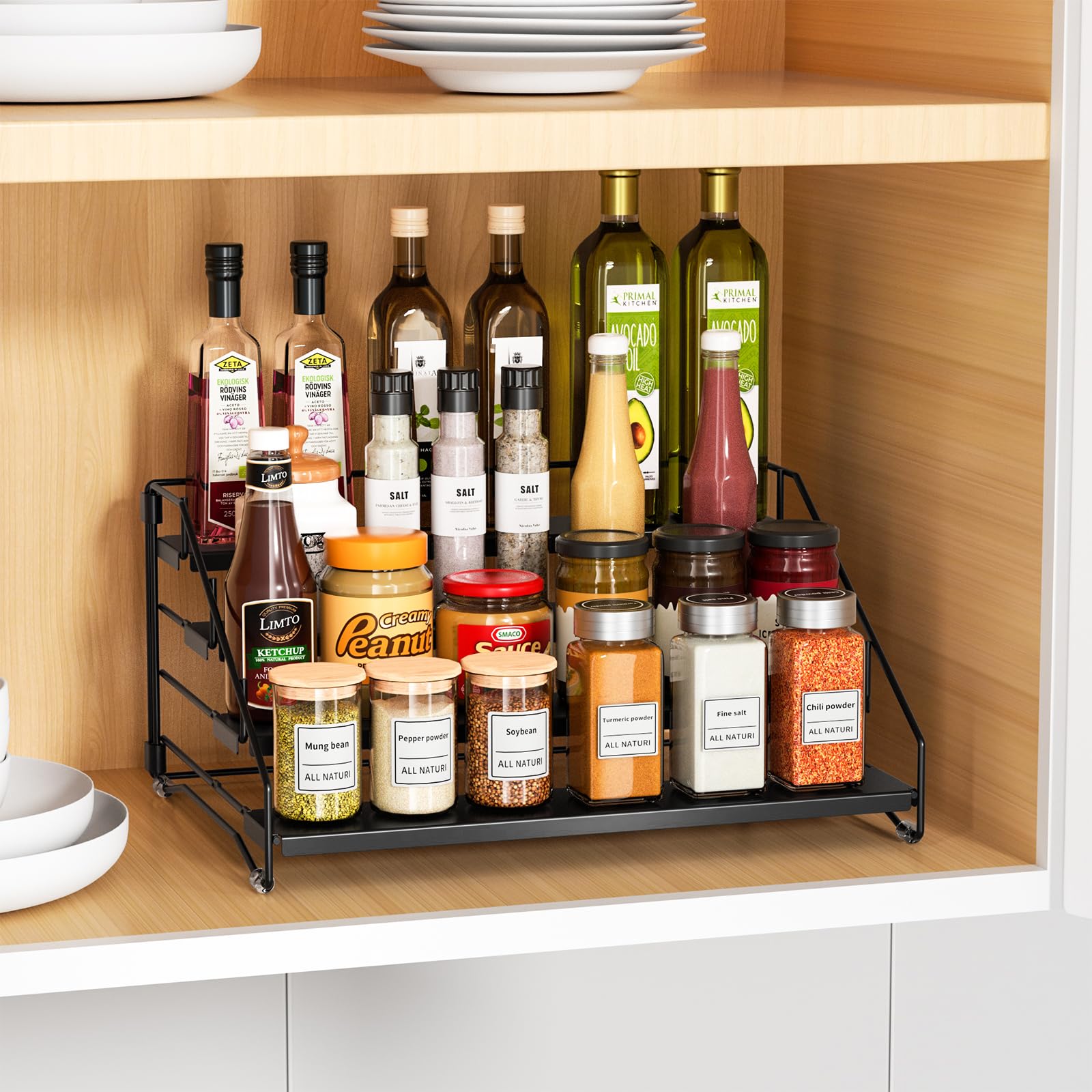 4 Tier Spice Rack Organizer for Cabinet
