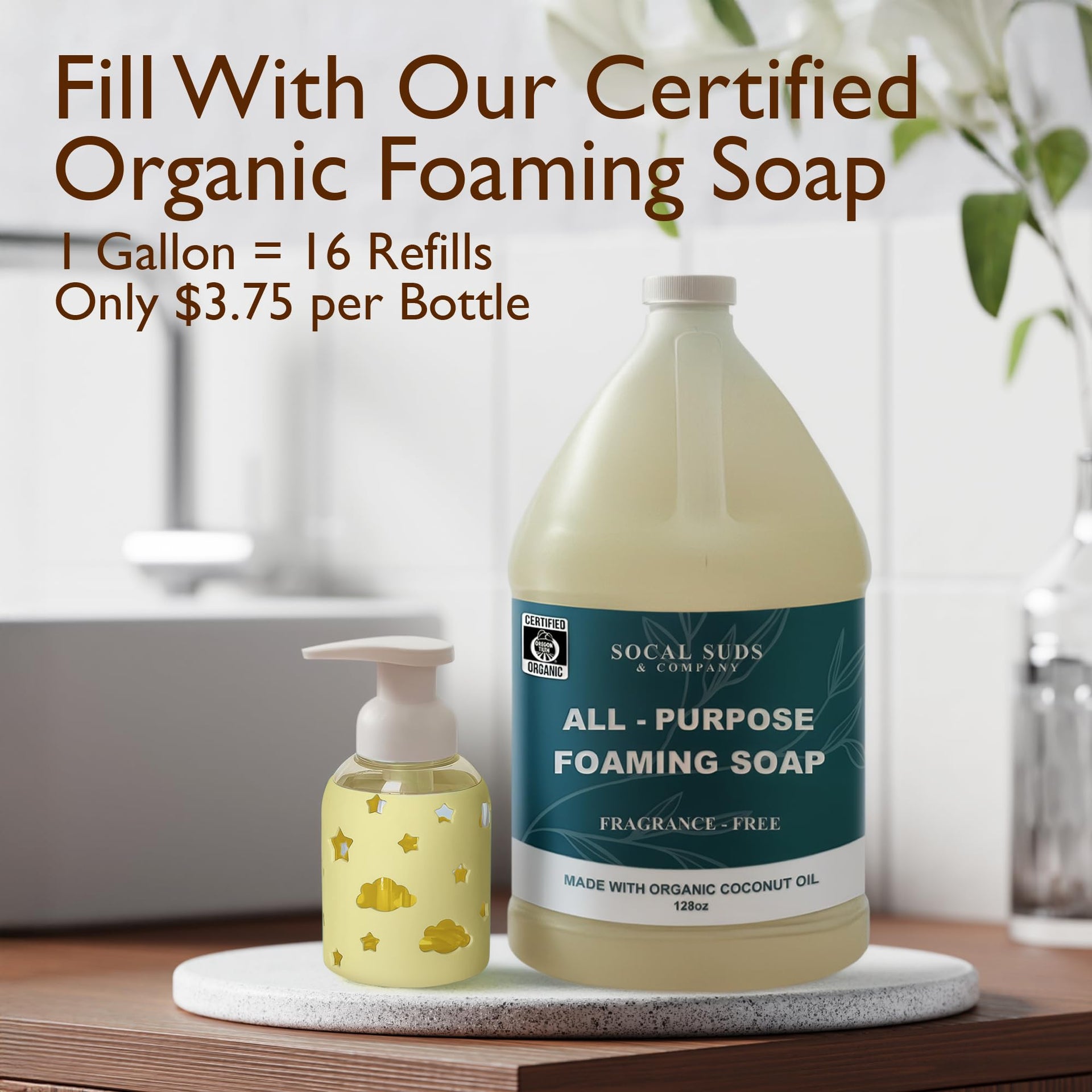 Foaming Hand Soap Dispenser Glass