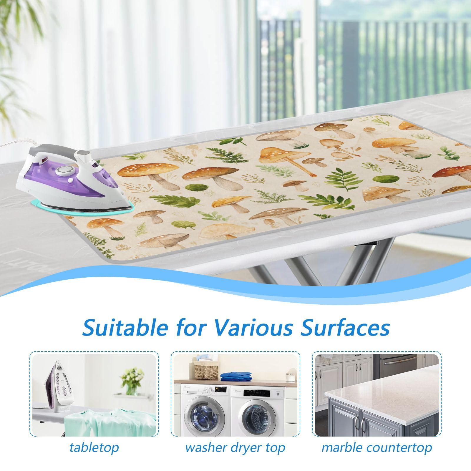 Ironing Mat Portable Ironing Pad Ironing Blanket for Table Top Heat Resistance Double