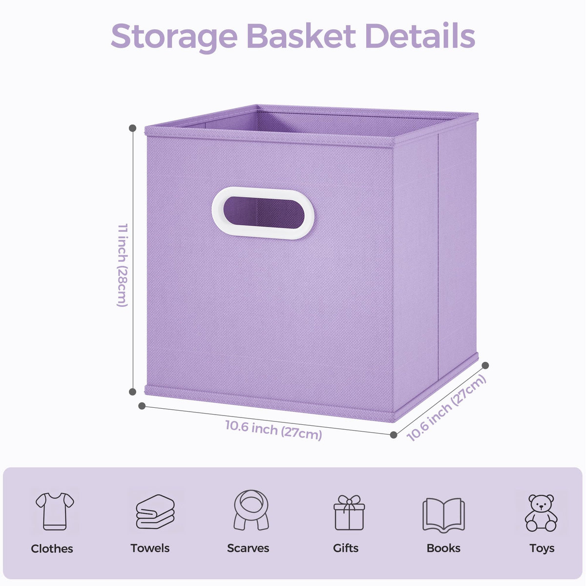 Fabric Storage Cubes Bins (6 Count)