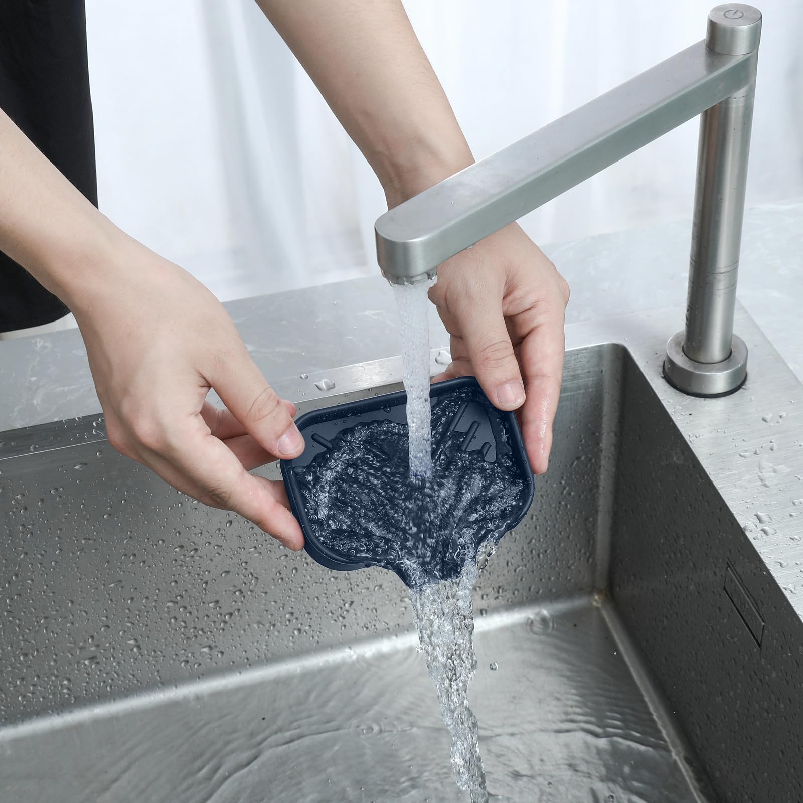 Silicone Soap Dish with Drain Spout