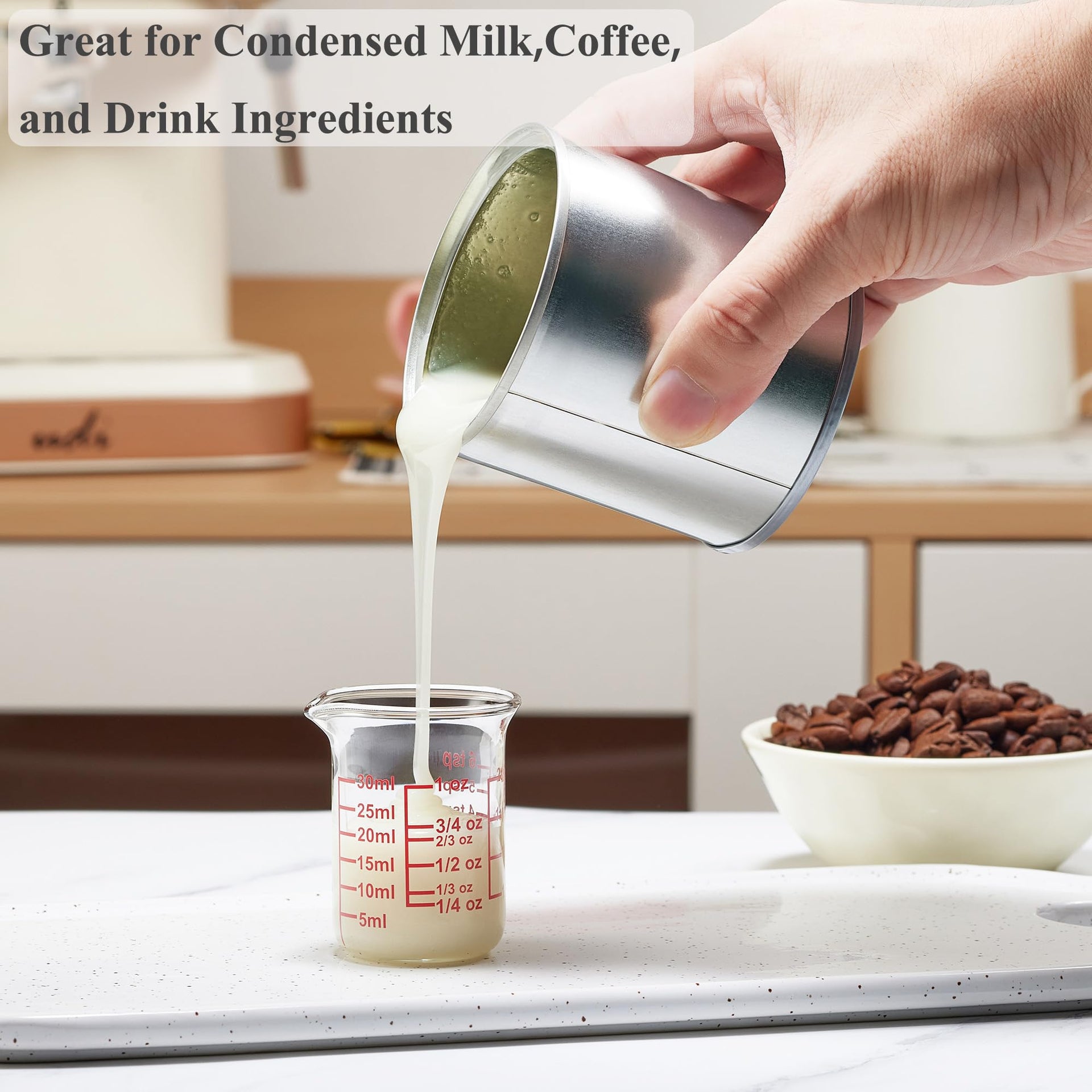 Glass Measuring Cups with V (2 Count (1 fl oz each))