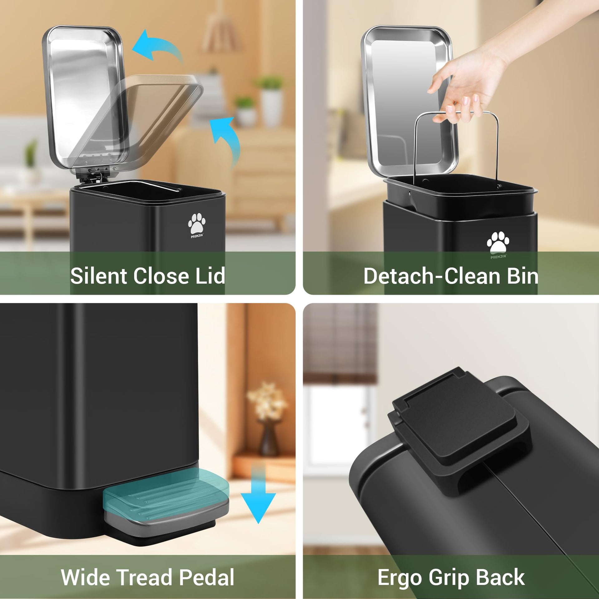 Dog Poop Trash Can Outside with Poop Scooper for Dogs