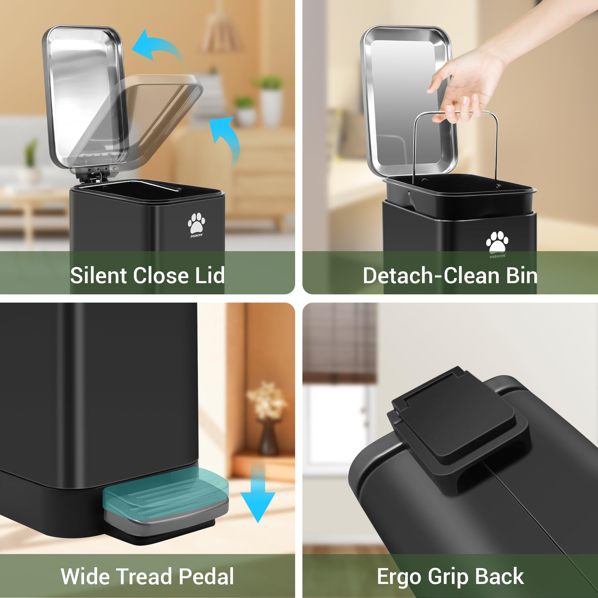 Dog Poop Trash Can Outside with Poop Scooper for Dogs