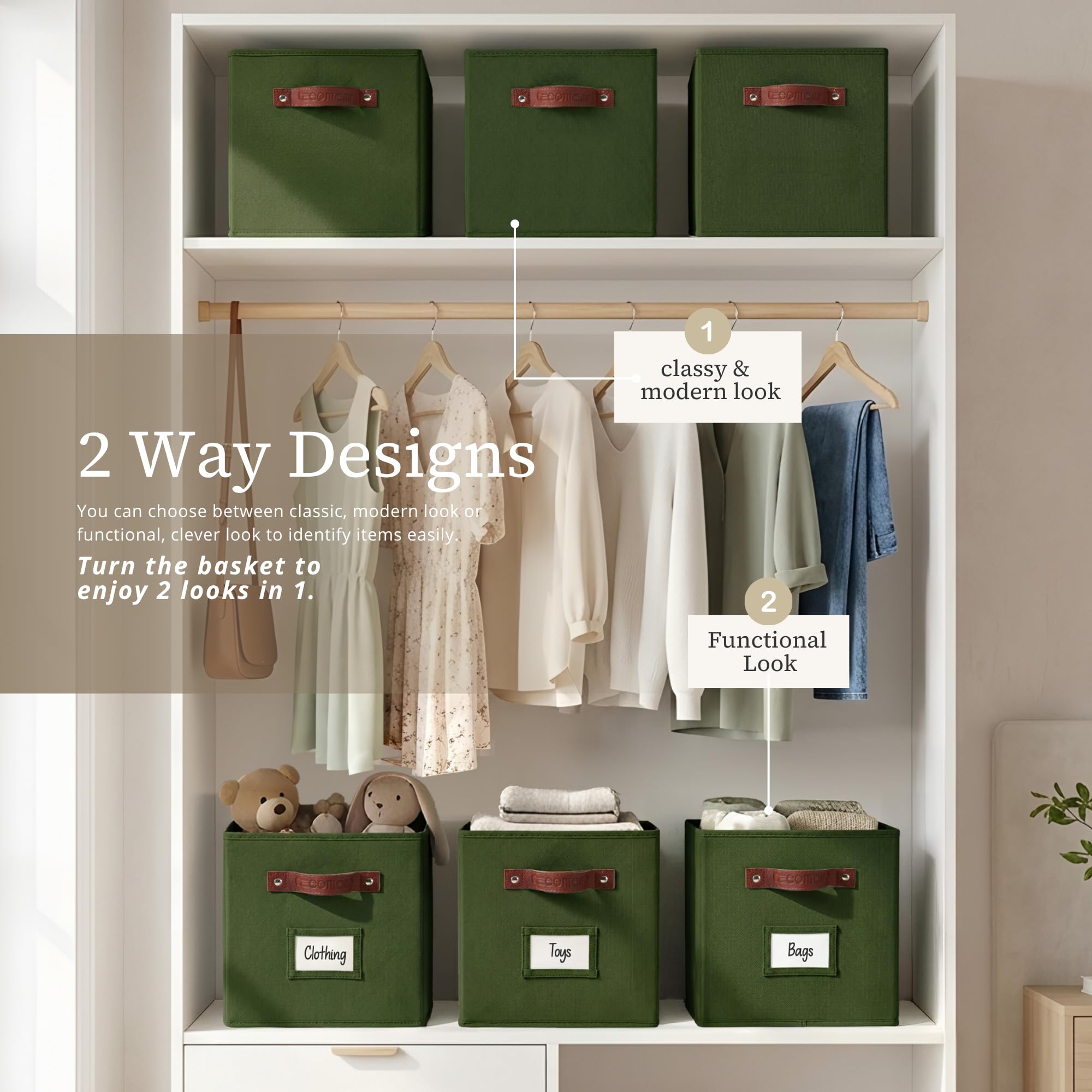 Storage Bins Cube Storage Bin with Labels (6 Count)