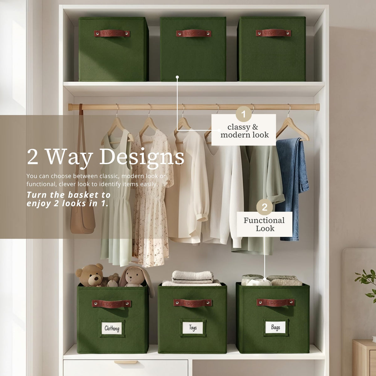 Storage Bins Cube Storage Bin with Labels (6 Count)