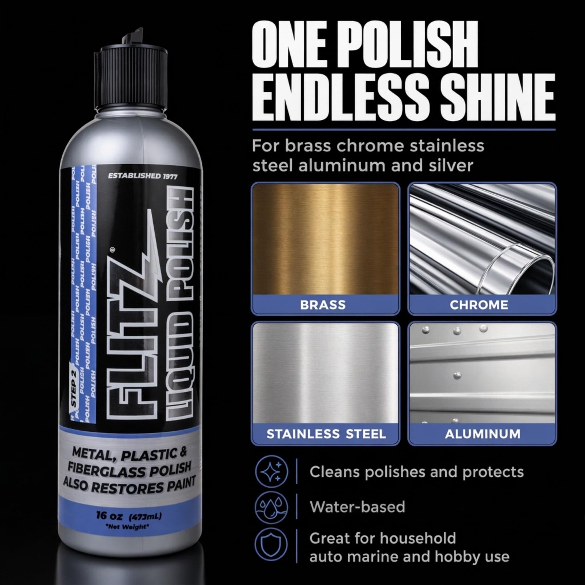 Multi Purpose Metal Polish Liquid (96 Fl Oz)