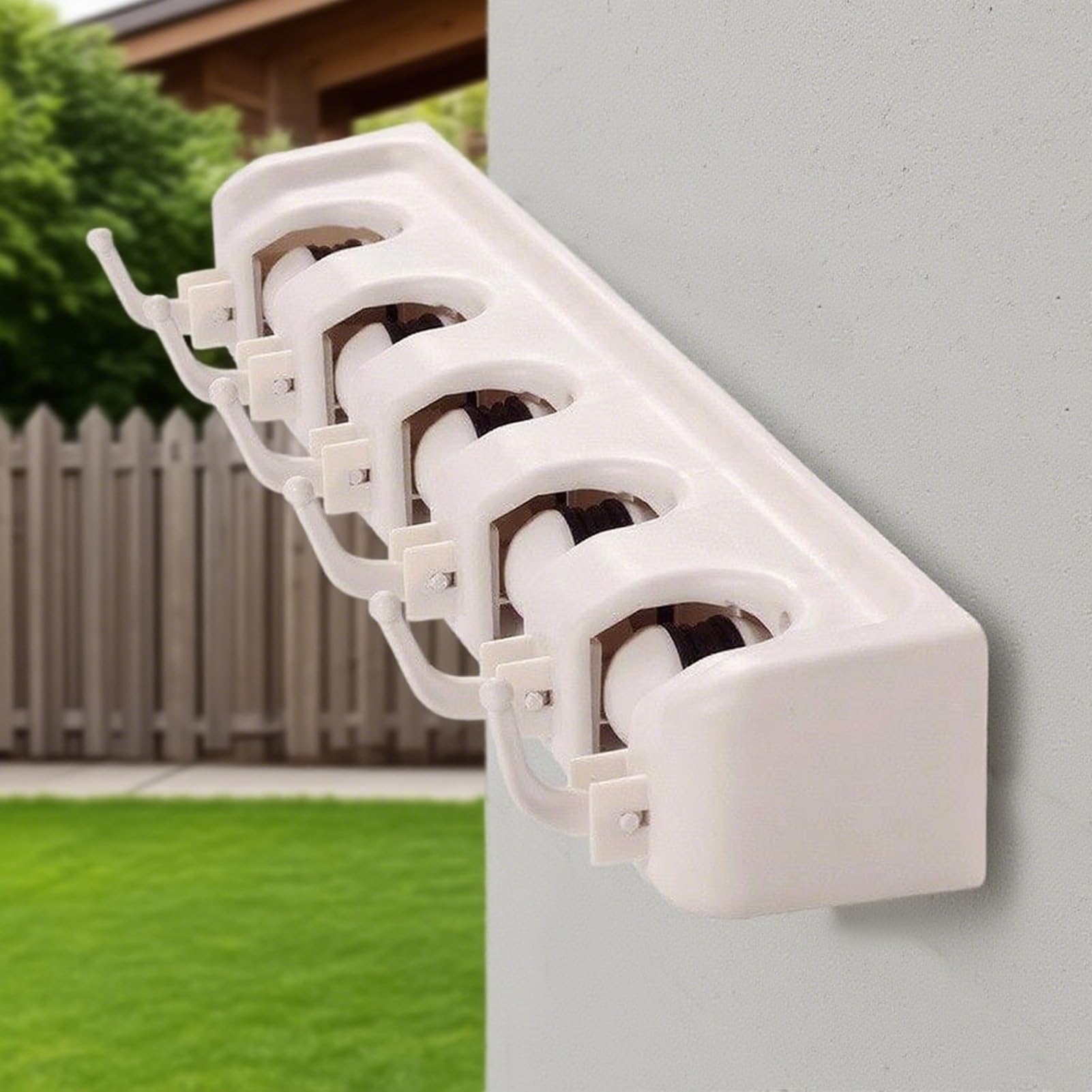 Broom Holder 5 Slots Heavy Duty Organizer Shelf