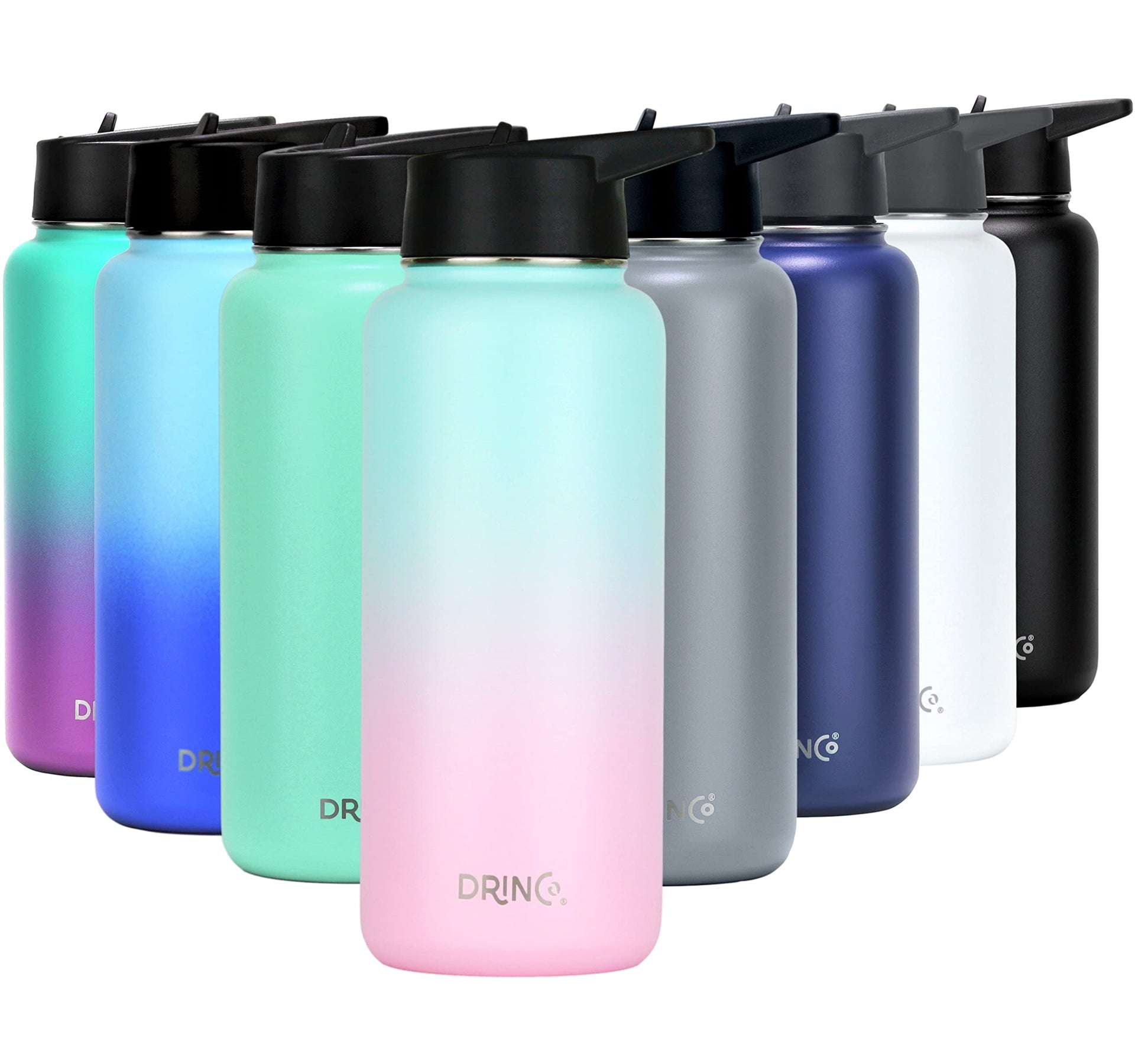 Stainless Steel Water Bottle Spout Lid Vacuum Insulated Double Wall Water Bottle Wide Mouth