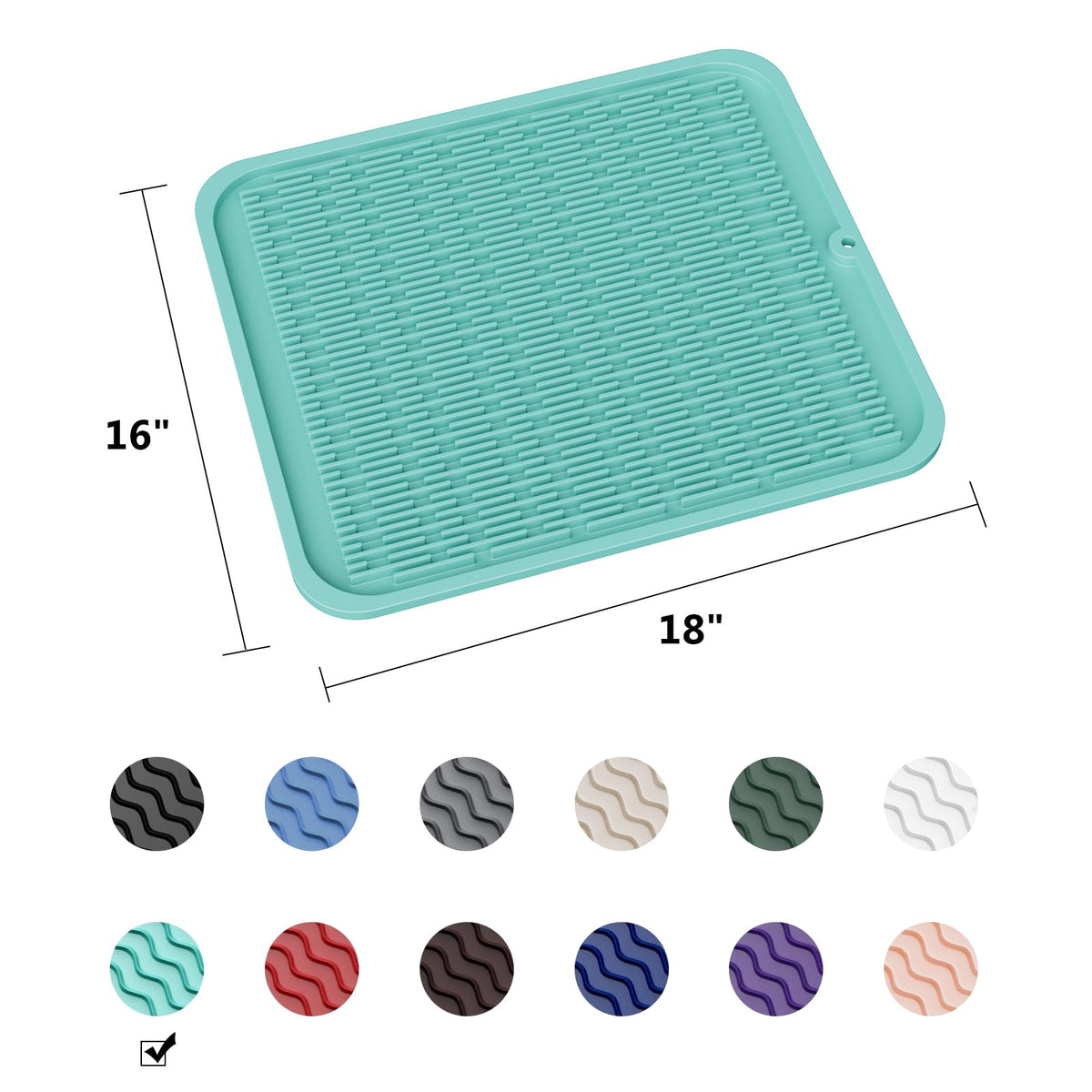 Oversized Silicone Dish Drying Mat for Kitchen