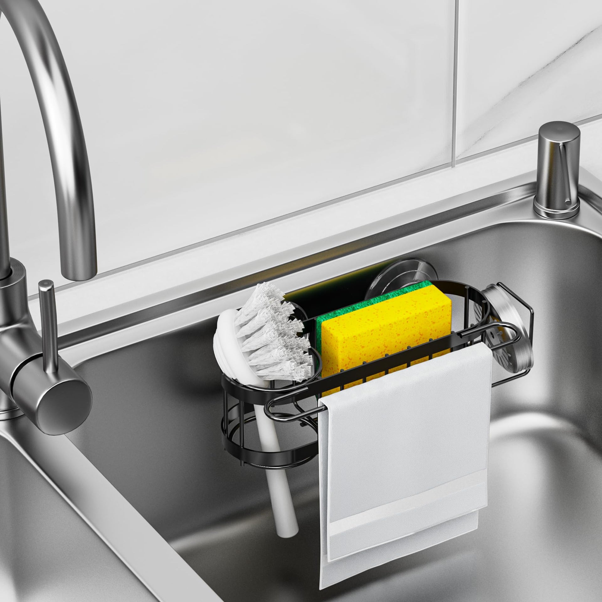Kitchen Sink Caddy Sponge Holder in The Sink