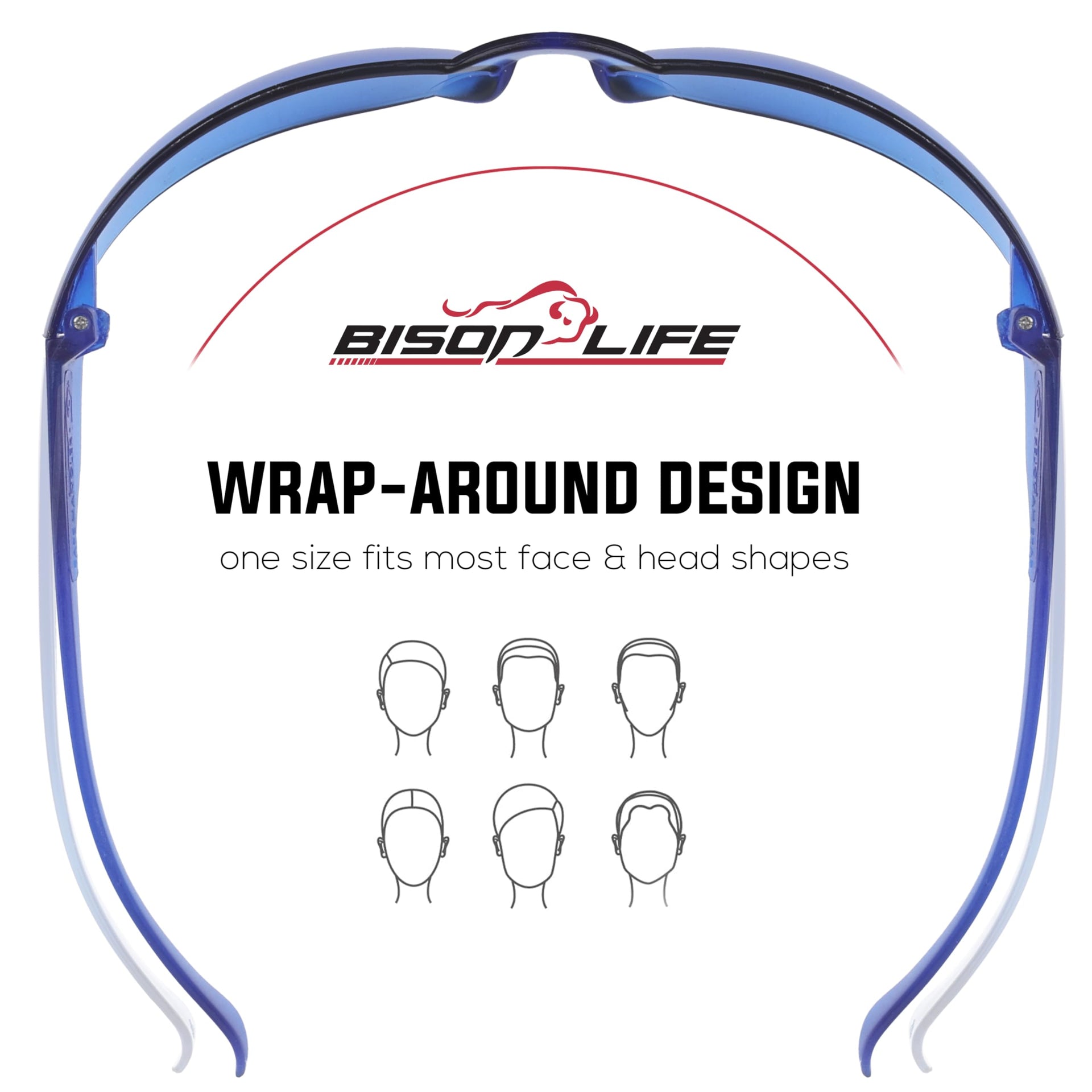 Blue Safety Glasses (12 Count)
