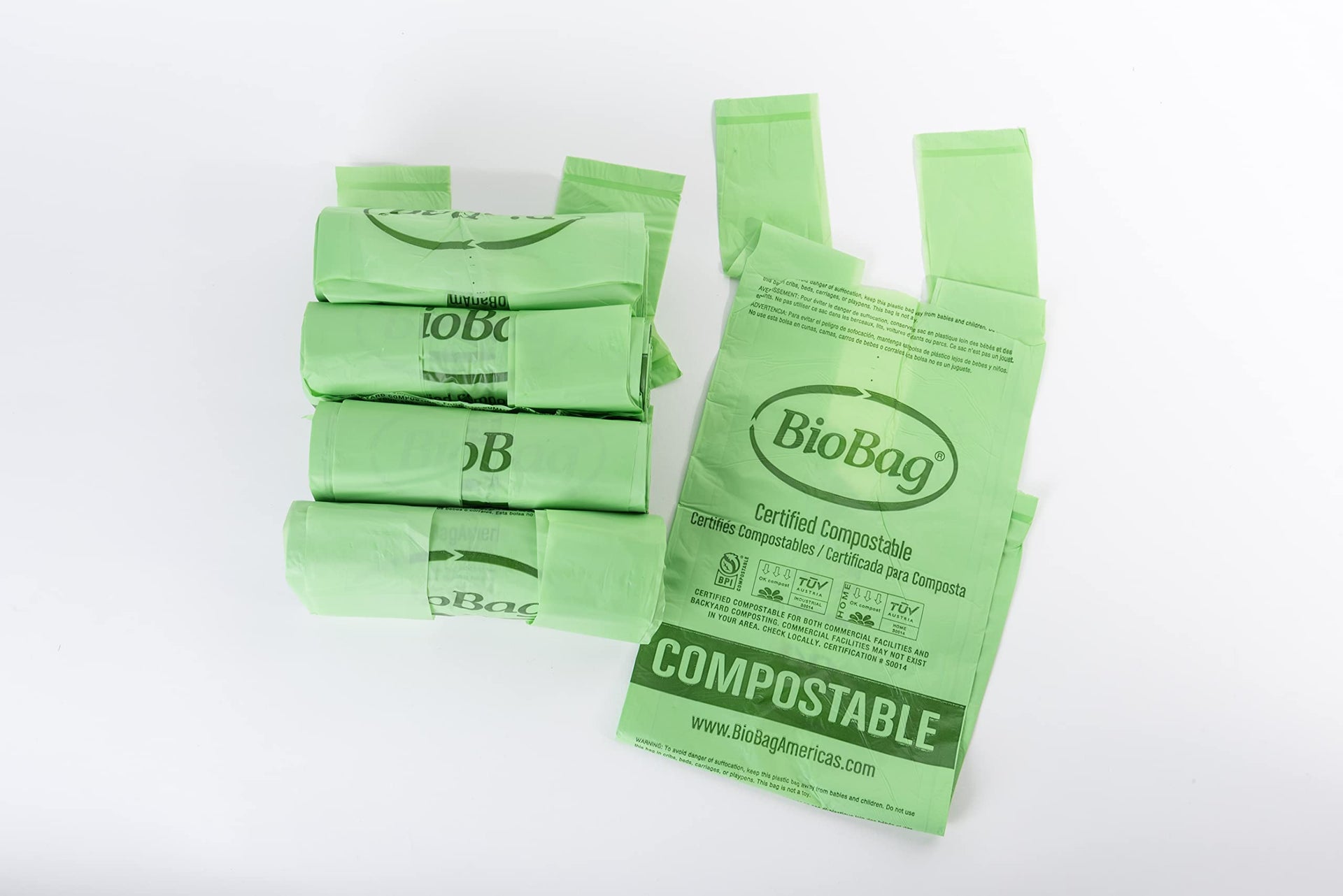 2.6 Gallon Compostable Bags with Handles by BioBag